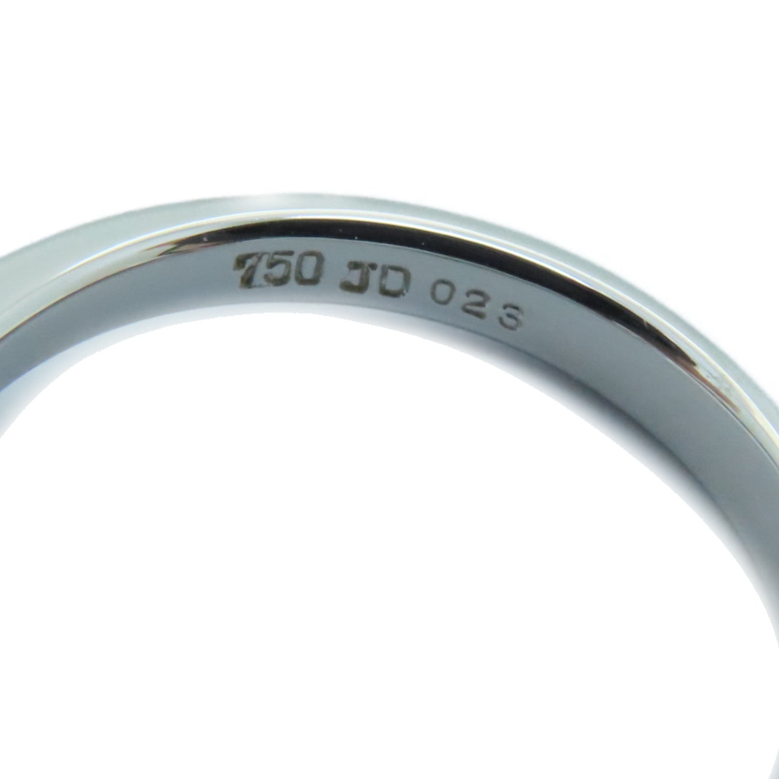 JEWELRY [Sharp Discount] 18K White Gold Diamond Ring 0.24ct Diamond Ring US#5.26