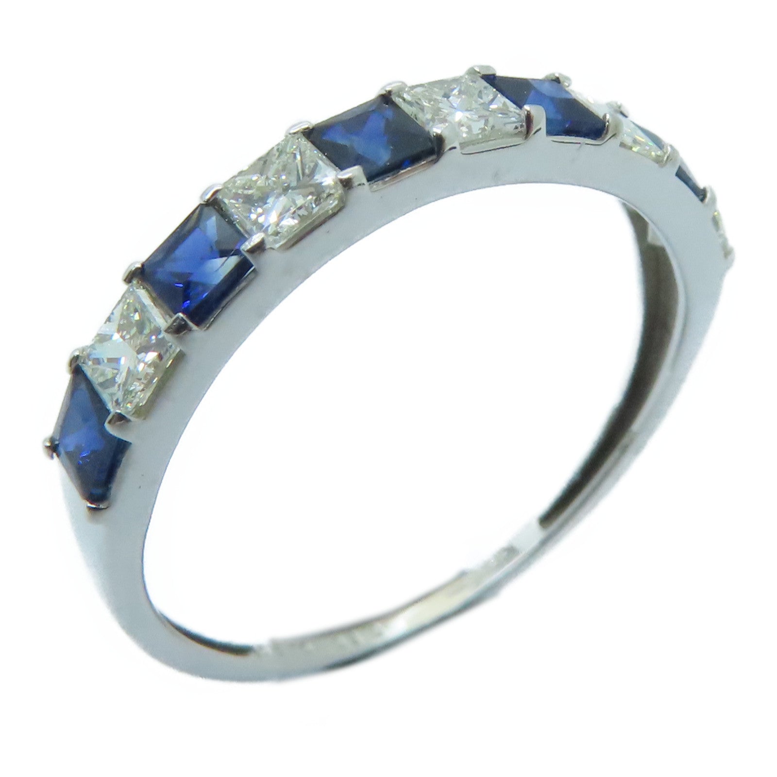 JEWELRY 【激減優惠】18K白金Sapphire Ring 0.50ct藍寶石/0.50ct鑽石戒指US#6