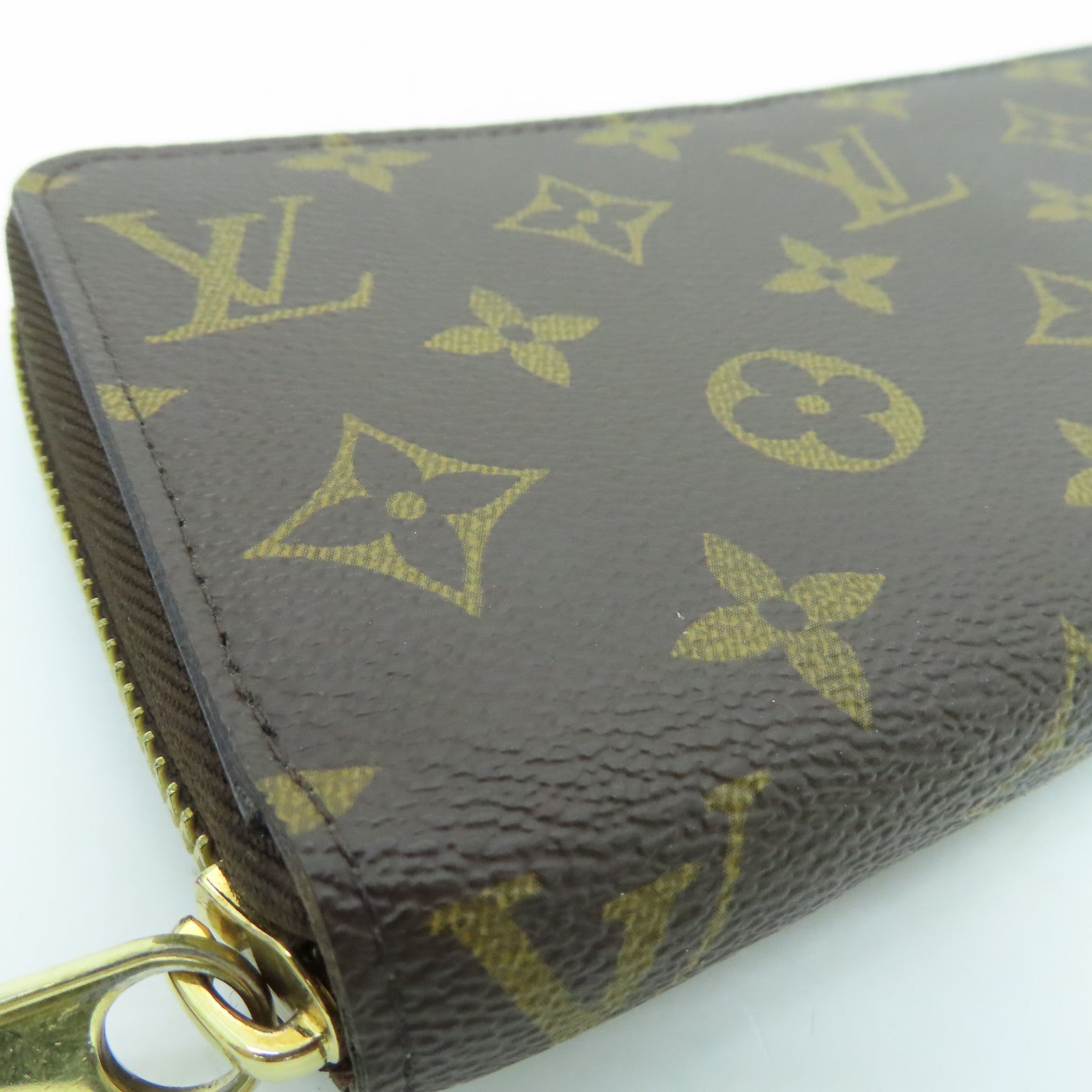 LOUIS VUITTON Monogram Zippy Wallet金扣長錢包啡色