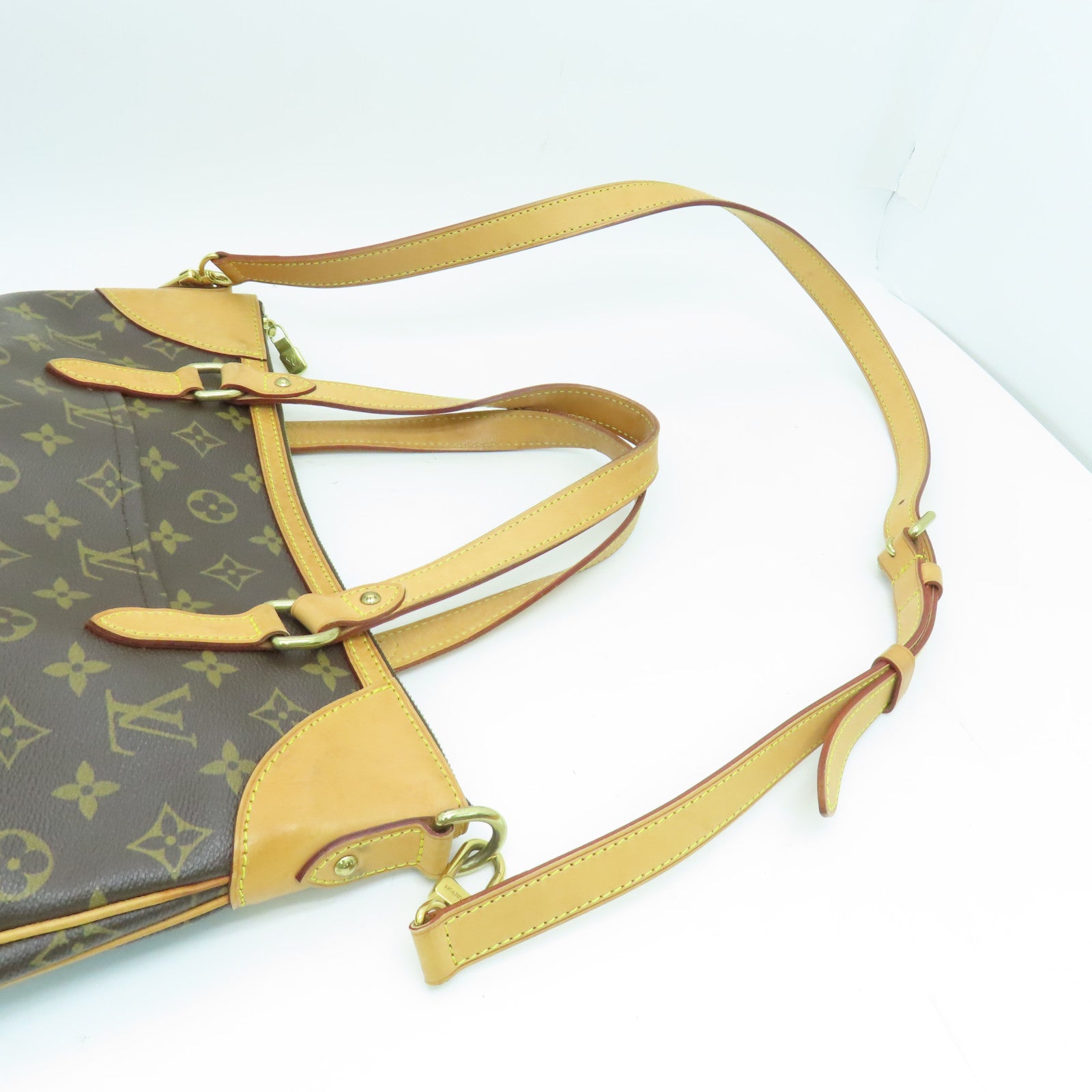 LOUIS VUITTON Monogram Odeon GM 2 way Shoulder金扣手挽肩背两用袋啡色
