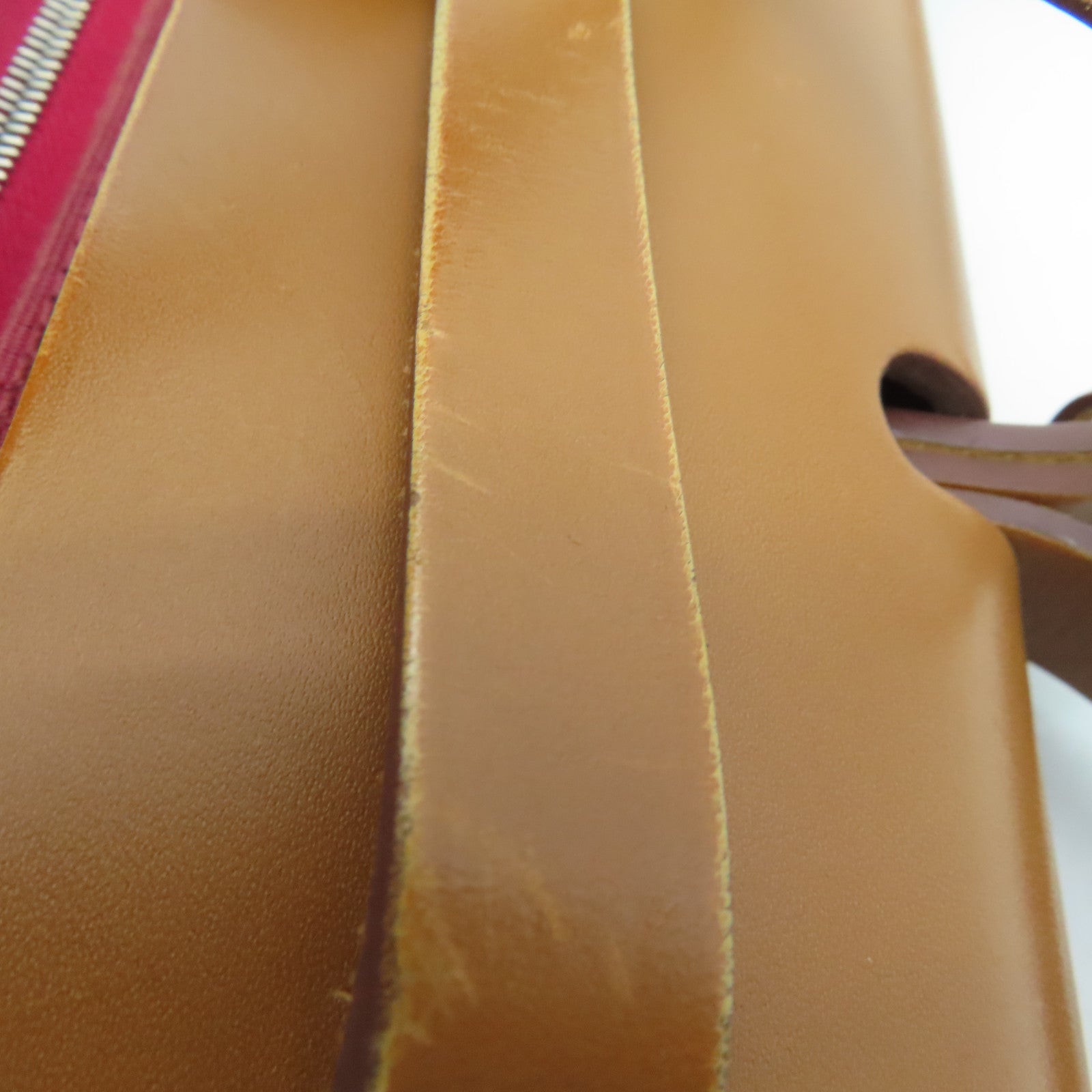 HERMES 帆布Herbag PM银扣肩背袋红色