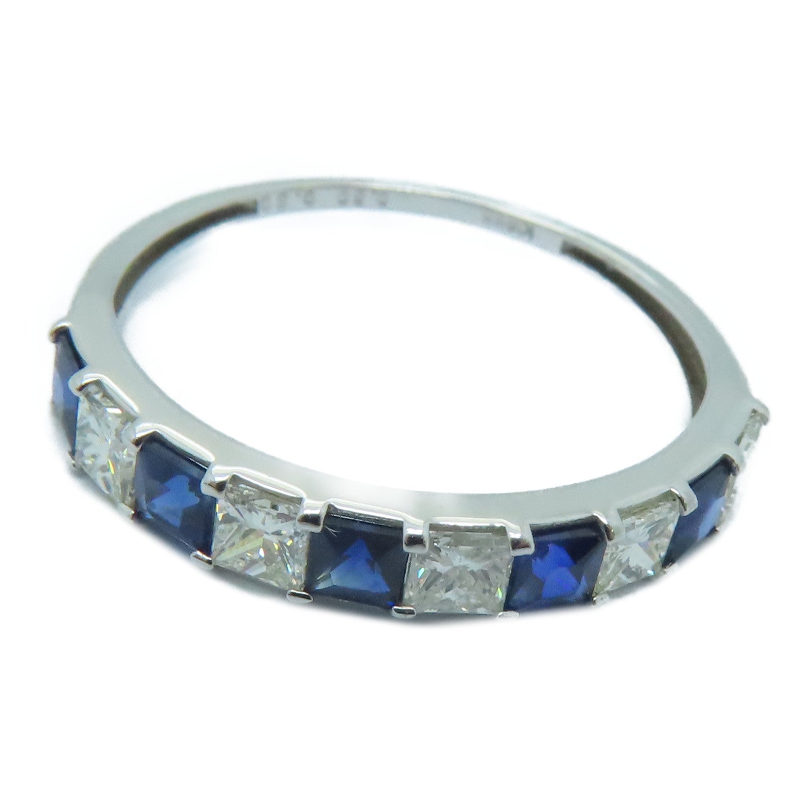 JEWELRY 【激減優惠】18K白金Sapphire Ring 0.50ct藍寶石/0.50ct鑽石戒指US#6