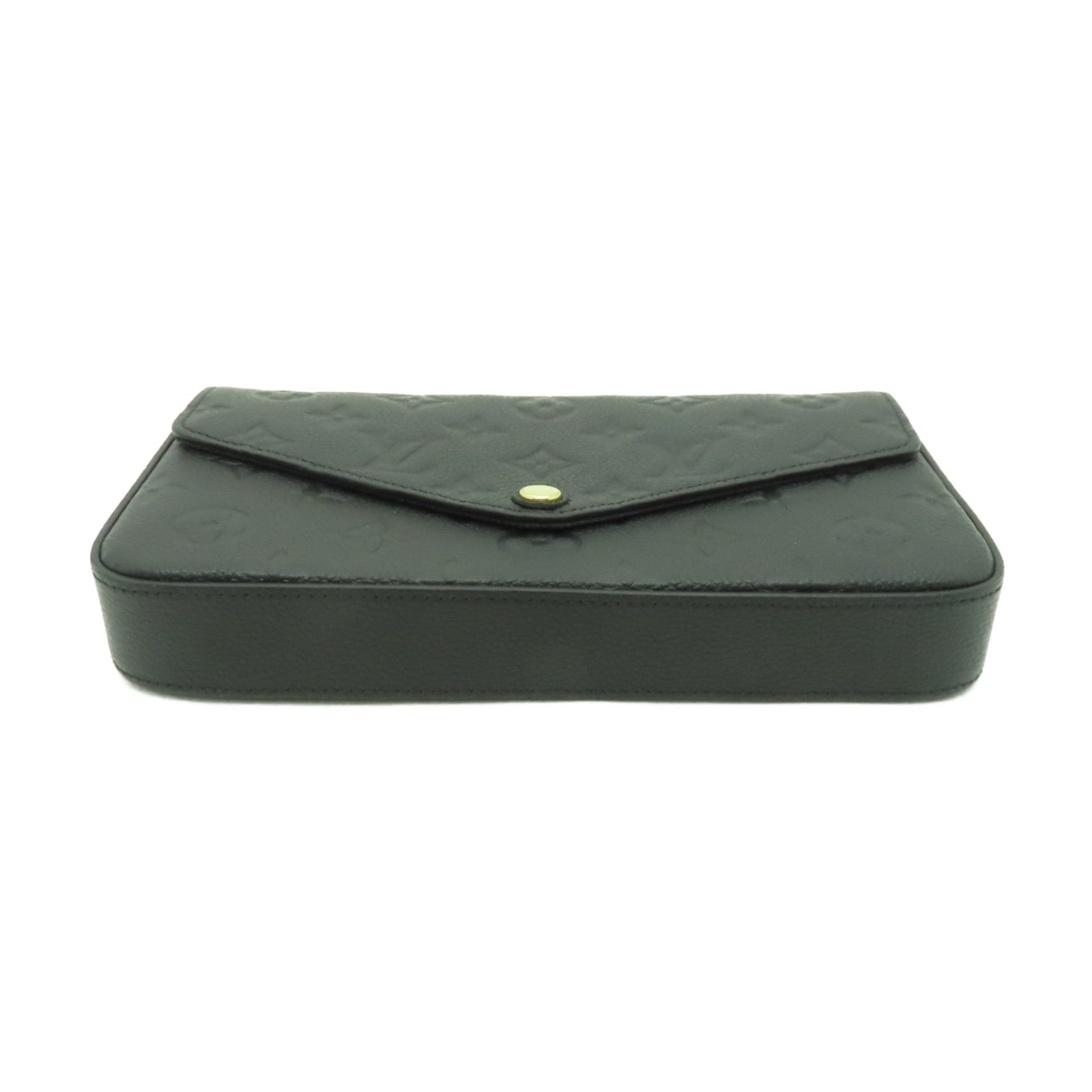 LOUIS VUITTON Monogram Empreinte Felicie Pochette金扣鏈帶肩背袋黑色