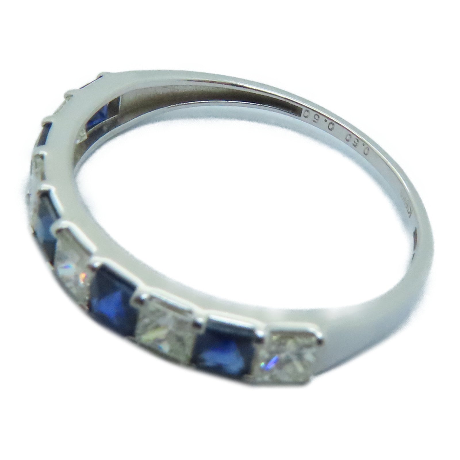 JEWELRY 【激減優惠】18K白金Sapphire Ring 0.50ct藍寶石/0.50ct鑽石戒指US#6