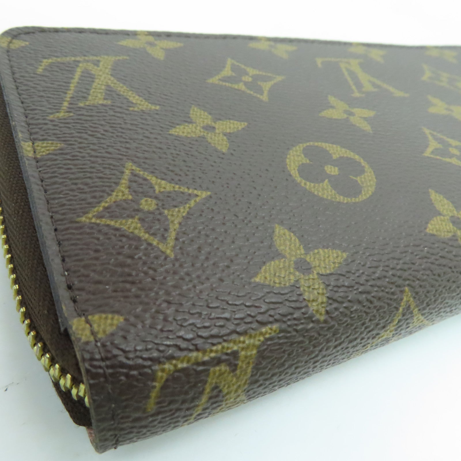 LOUIS VUITTON Monogram Zippy Wallet金扣長錢包啡色
