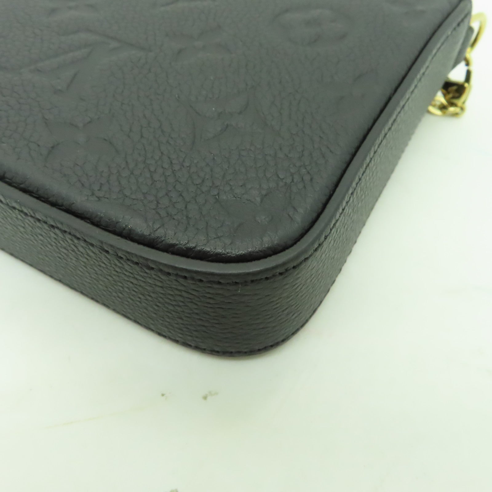 LOUIS VUITTON Monogram Empreinte Felicie Pochette金扣鏈帶肩背袋黑色