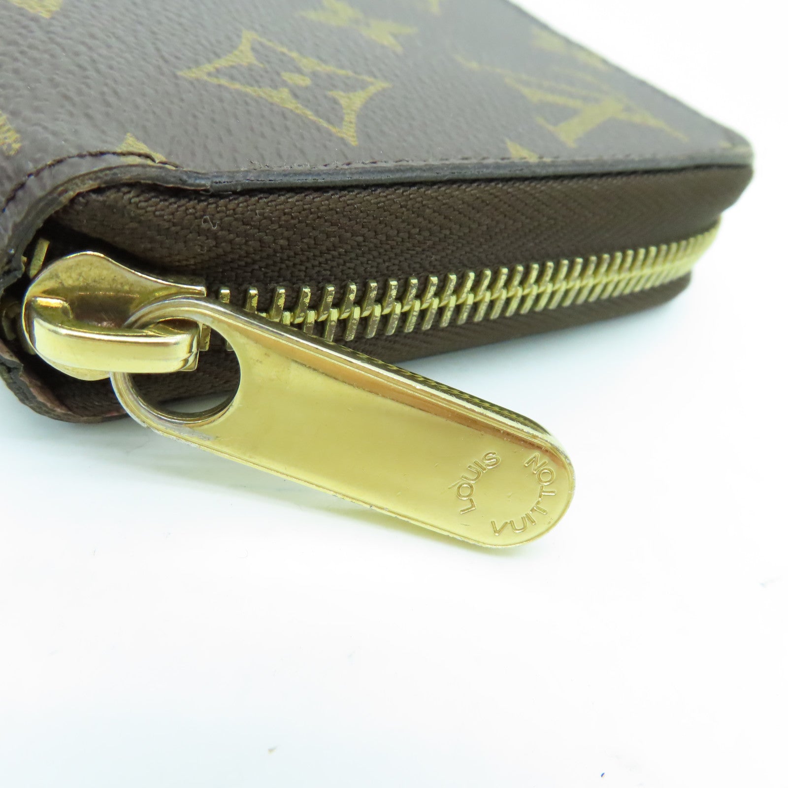 LOUIS VUITTON Monogram Zippy Wallet金扣長錢包啡色