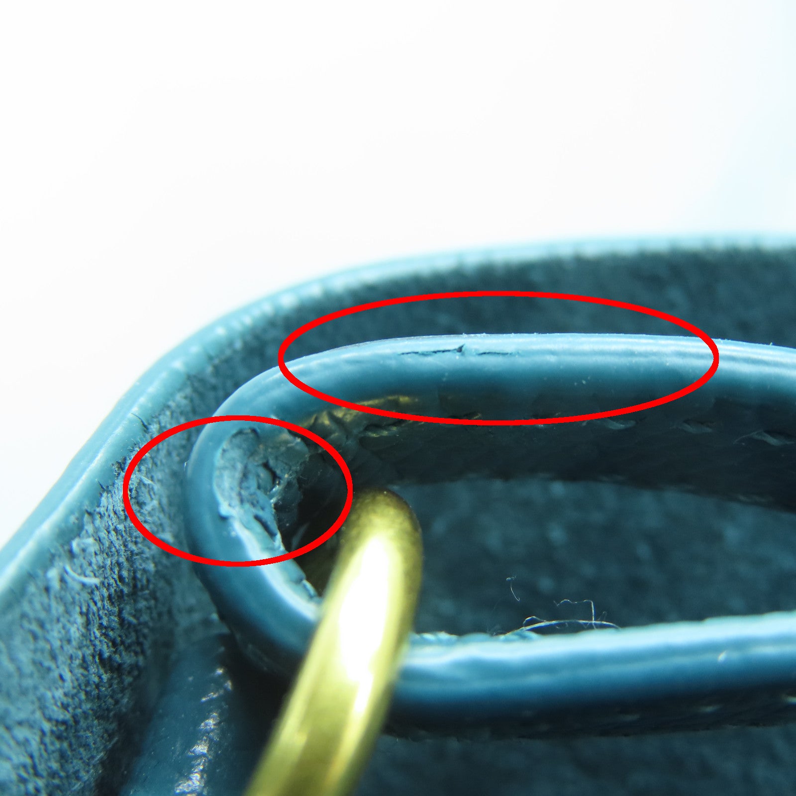 CELINE 牛皮皮革Bucket Bag金扣手挽肩背兩用袋藍色