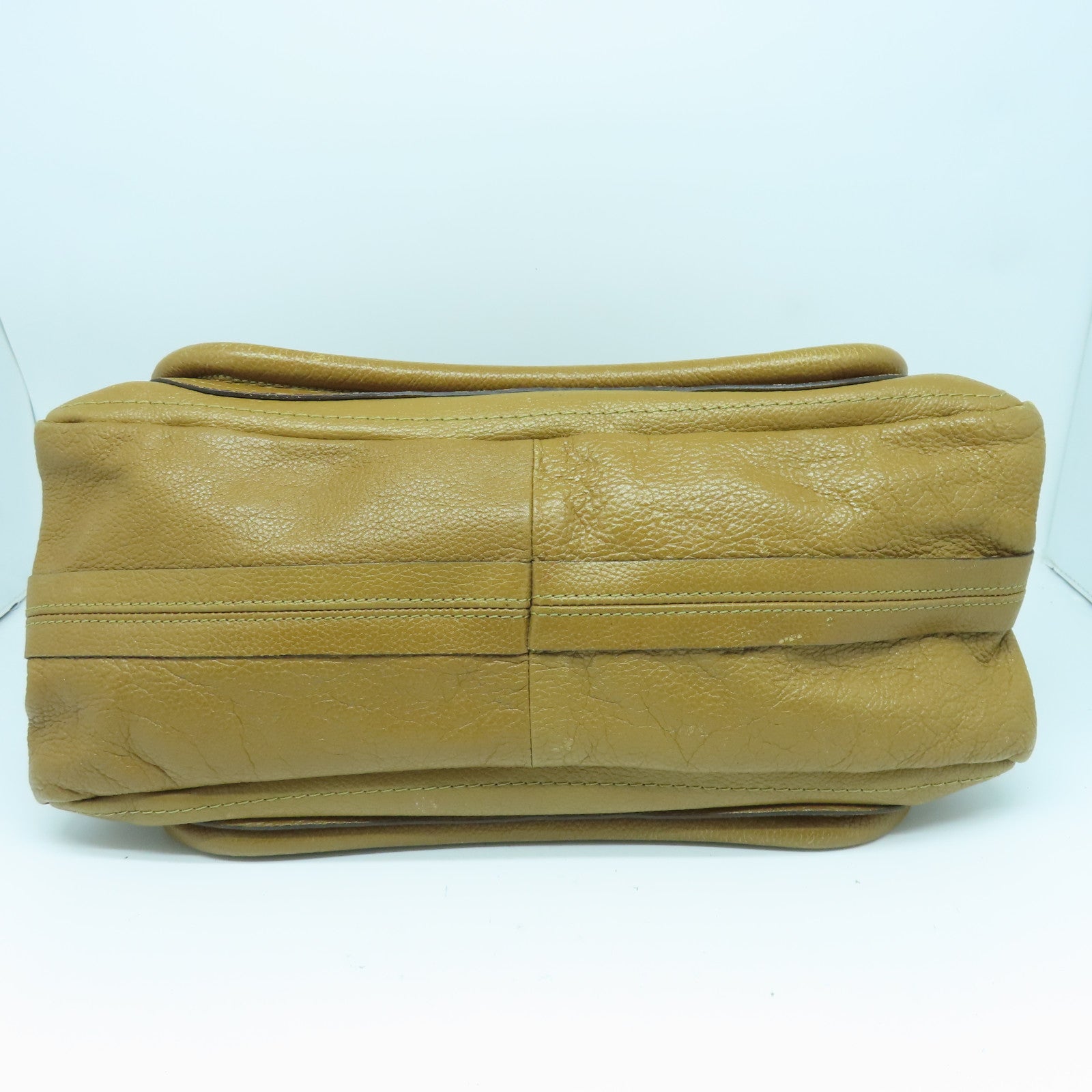 Chloe 牛皮皮革Handbag金扣手挽袋啡色