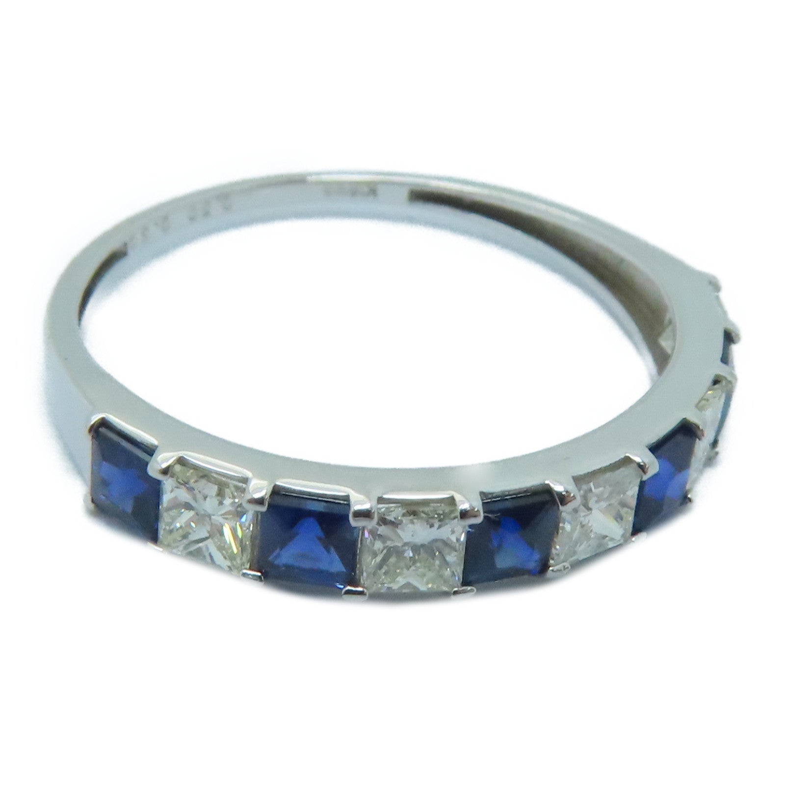 JEWELRY 【激減優惠】18K白金Sapphire Ring 0.50ct藍寶石/0.50ct鑽石戒指US#6