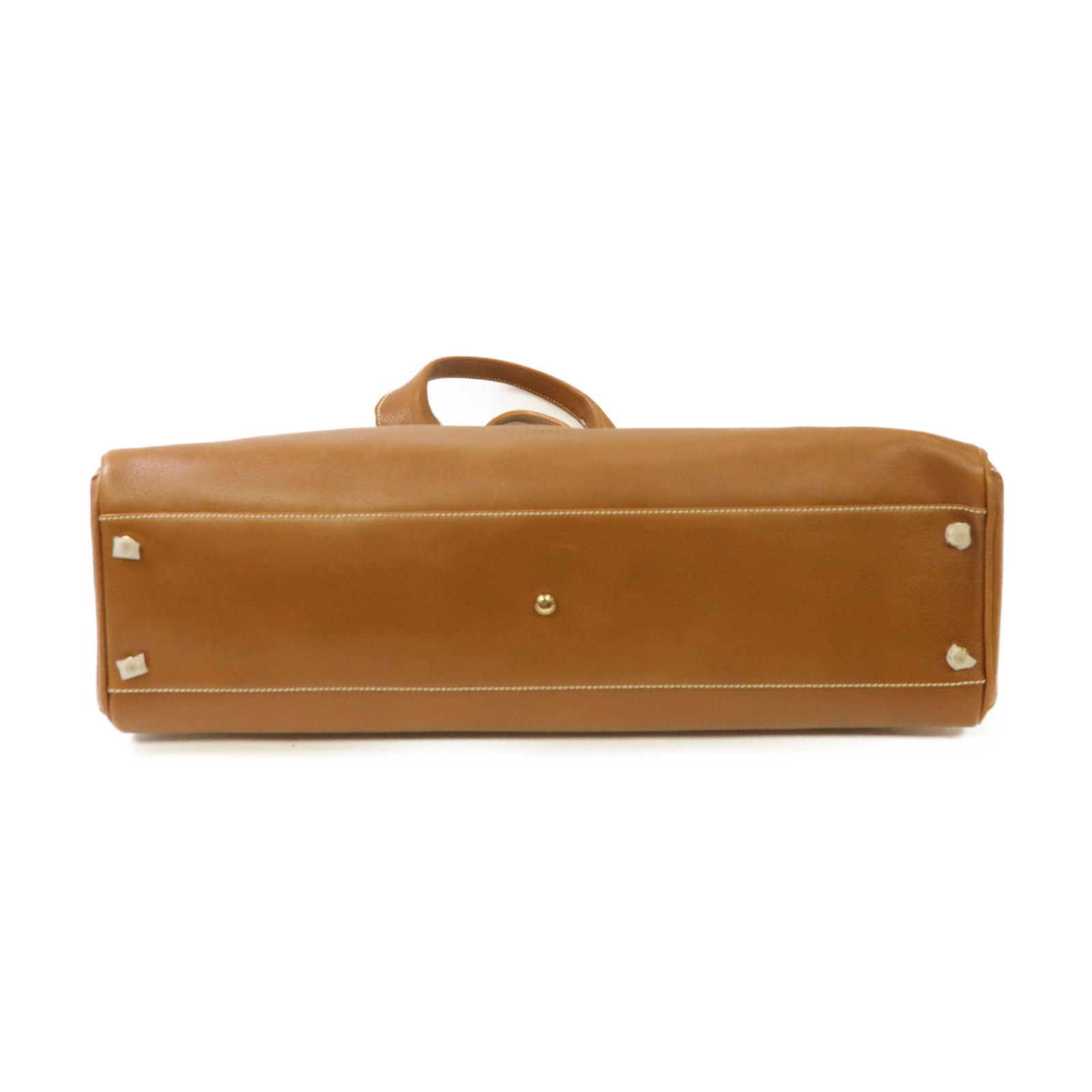 CARTIER 牛皮皮革Marcello Shoulder Bag金扣肩背袋棕色