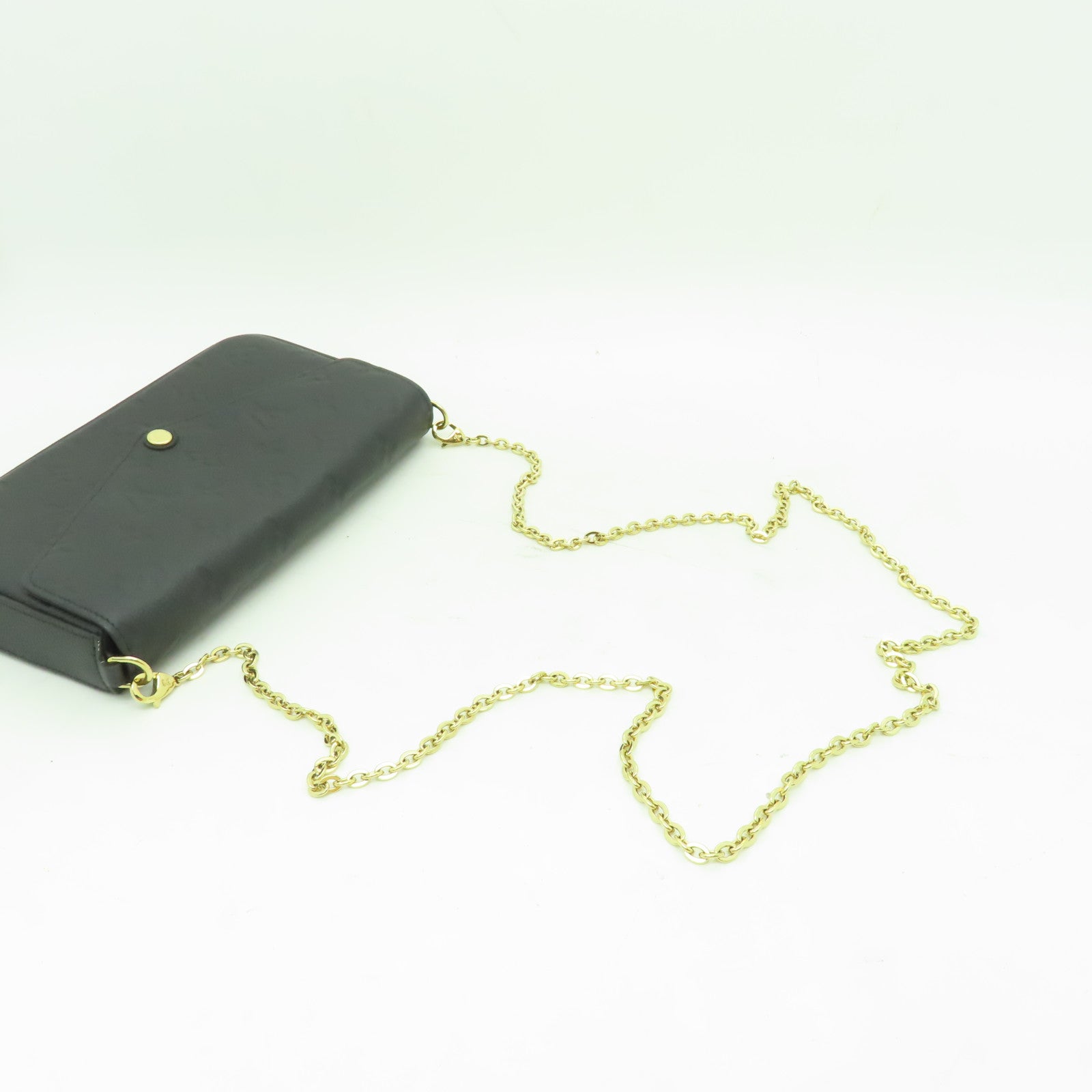 LOUIS VUITTON Monogram Empreinte Felicie Pochette金扣鏈帶肩背袋黑色