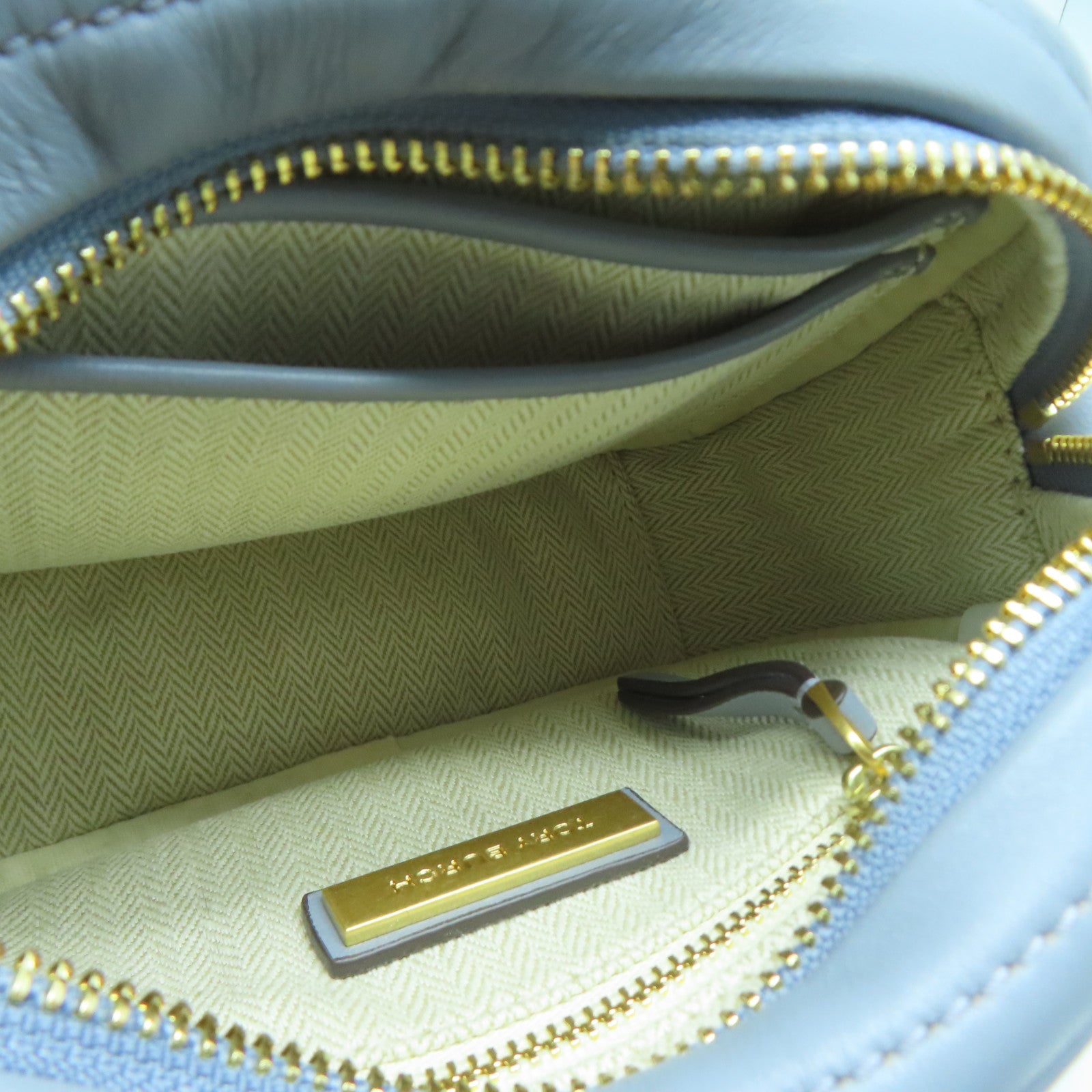 Tory Burch 羊皮皮革Shoulder Bag金扣鏈帶肩背袋淺藍色