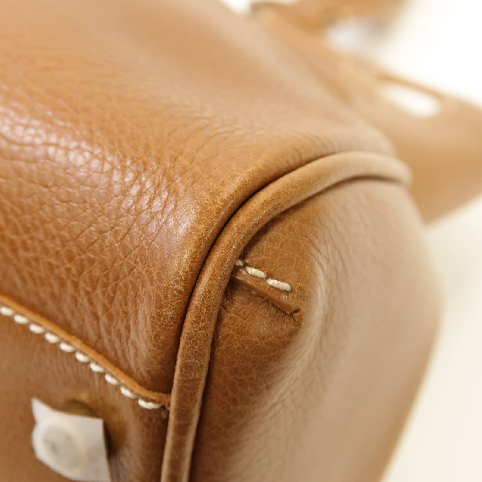 CARTIER 牛皮皮革Marcello Shoulder Bag金扣肩背袋棕色