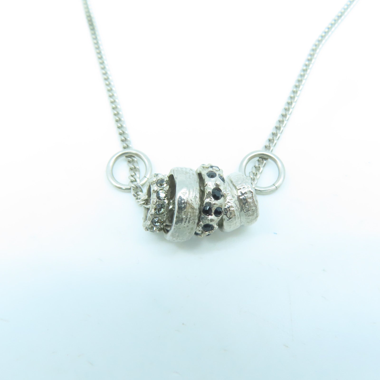 CHANEL 金屬Necklace銀扣項鍊銀色