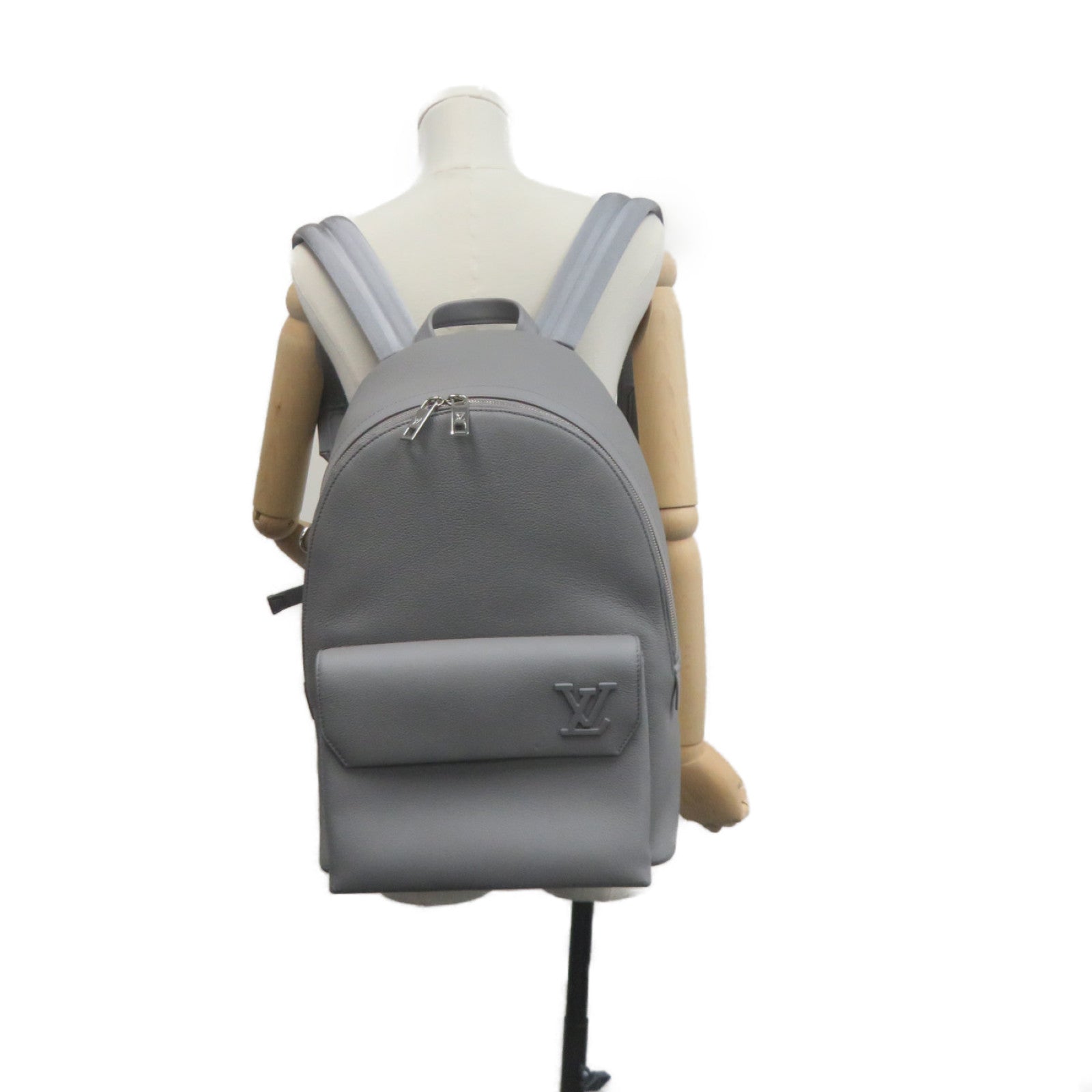 LOUIS VUITTON Aerogram Takeoff Backpack back white gray