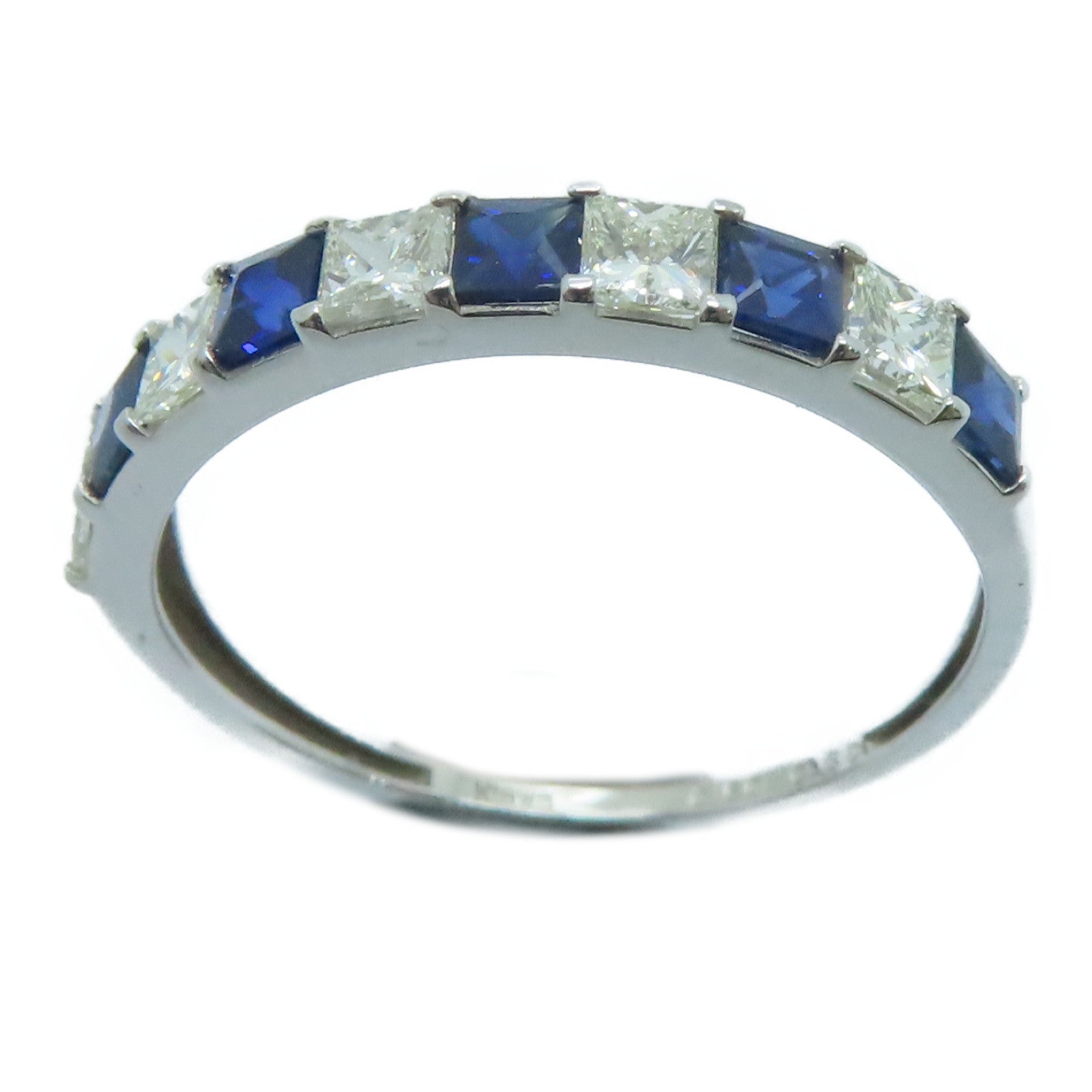 JEWELRY 【激減優惠】18K白金Sapphire Ring 0.50ct藍寶石/0.50ct鑽石戒指US#6