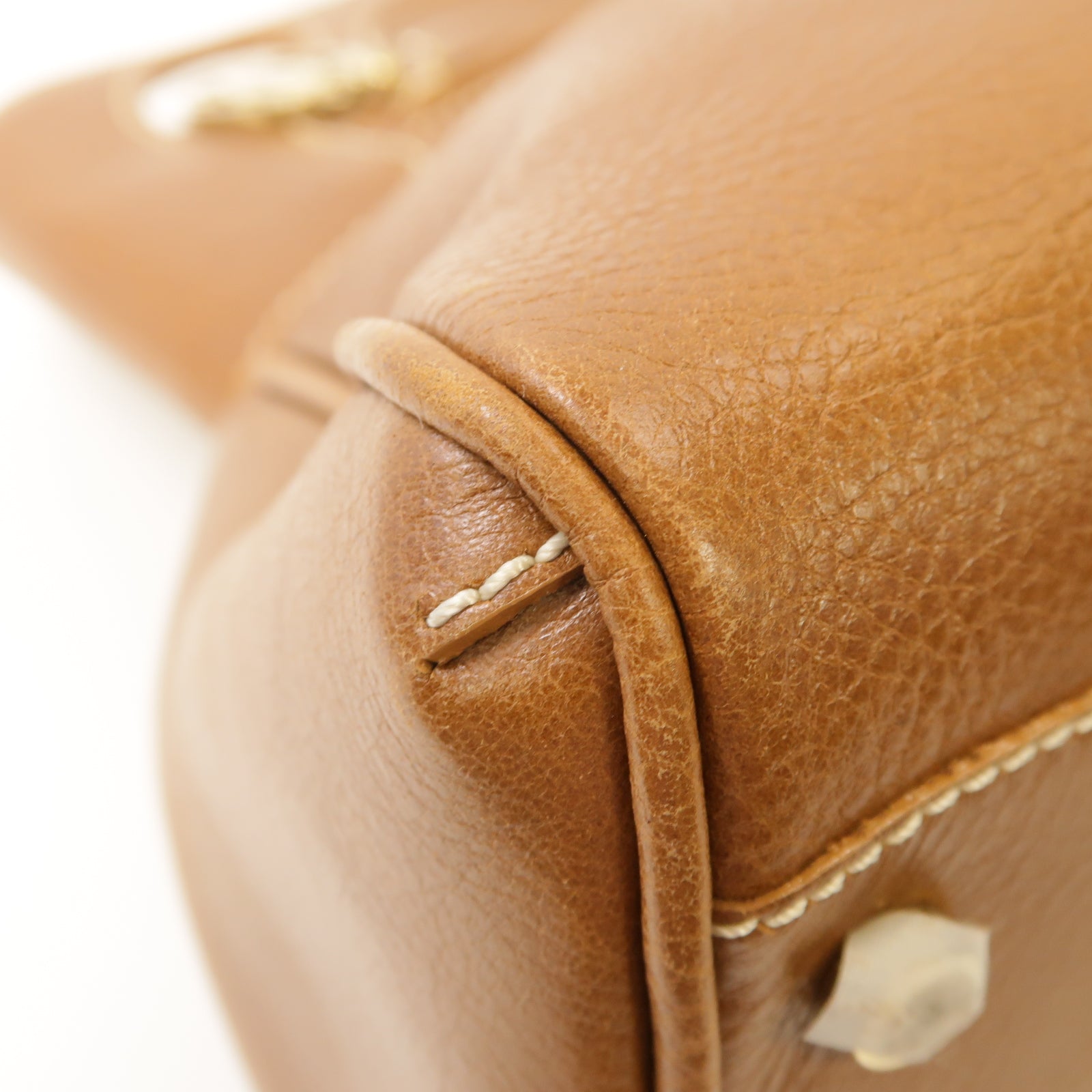 CARTIER 牛皮皮革Marcello Shoulder Bag金扣肩背袋棕色