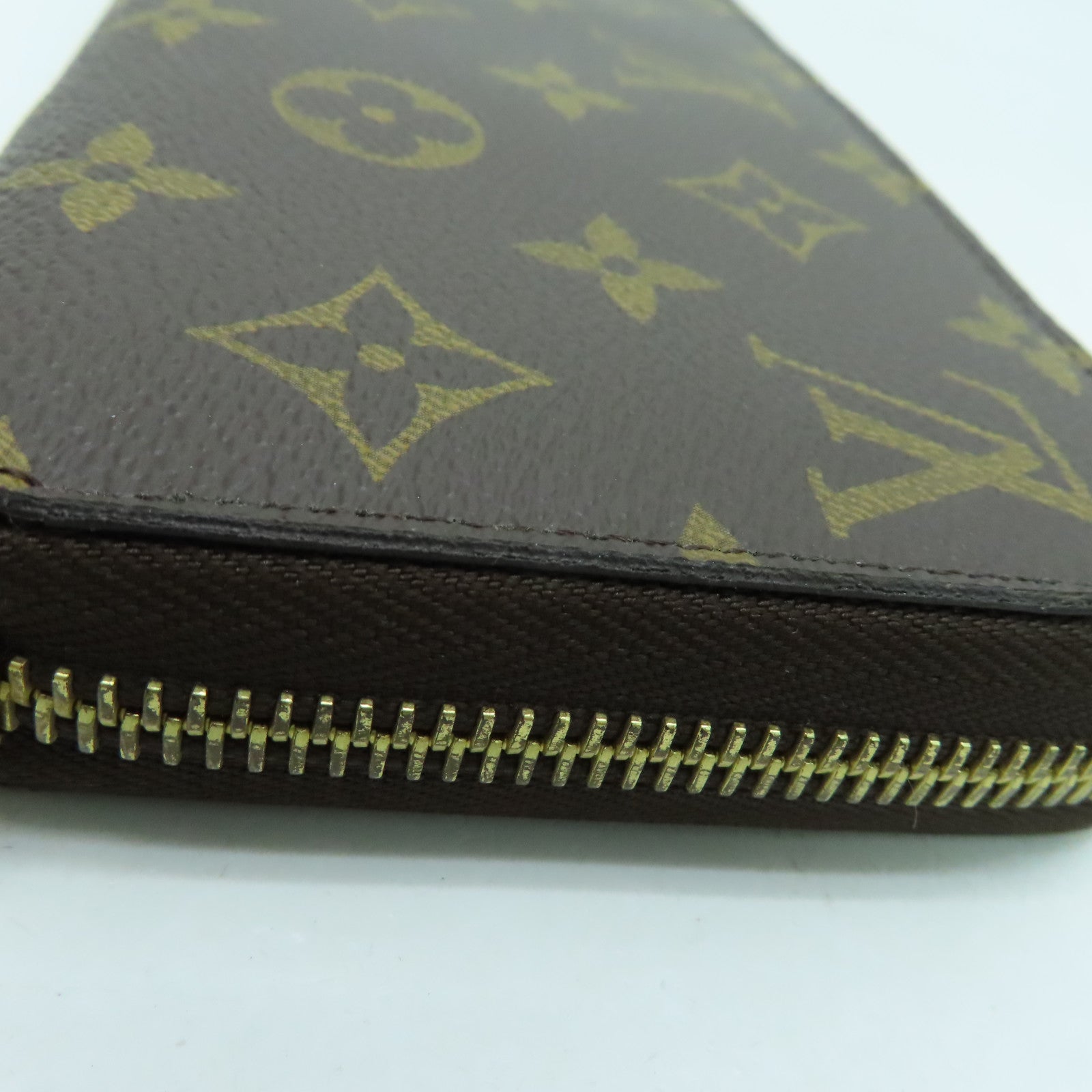 LOUIS VUITTON Monogram Zippy Wallet金扣長錢包啡色