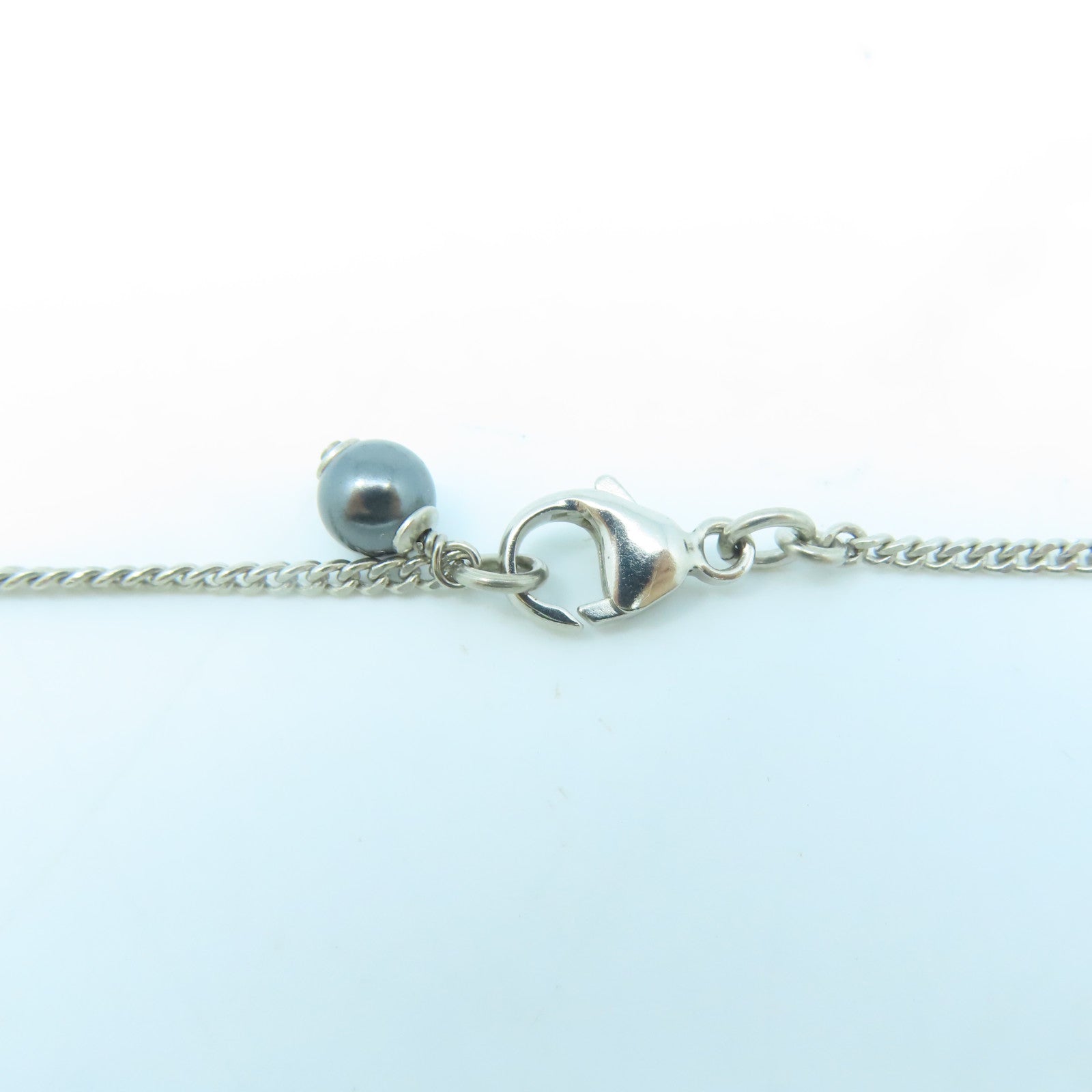 CHANEL 金屬Necklace銀扣項鍊銀色