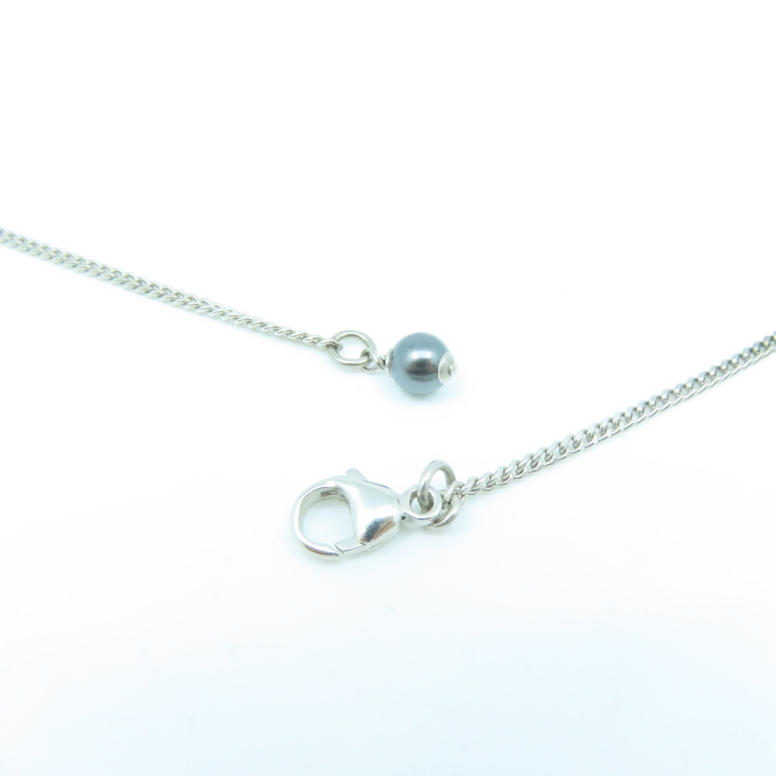 CHANEL 金屬Necklace銀扣項鍊銀色