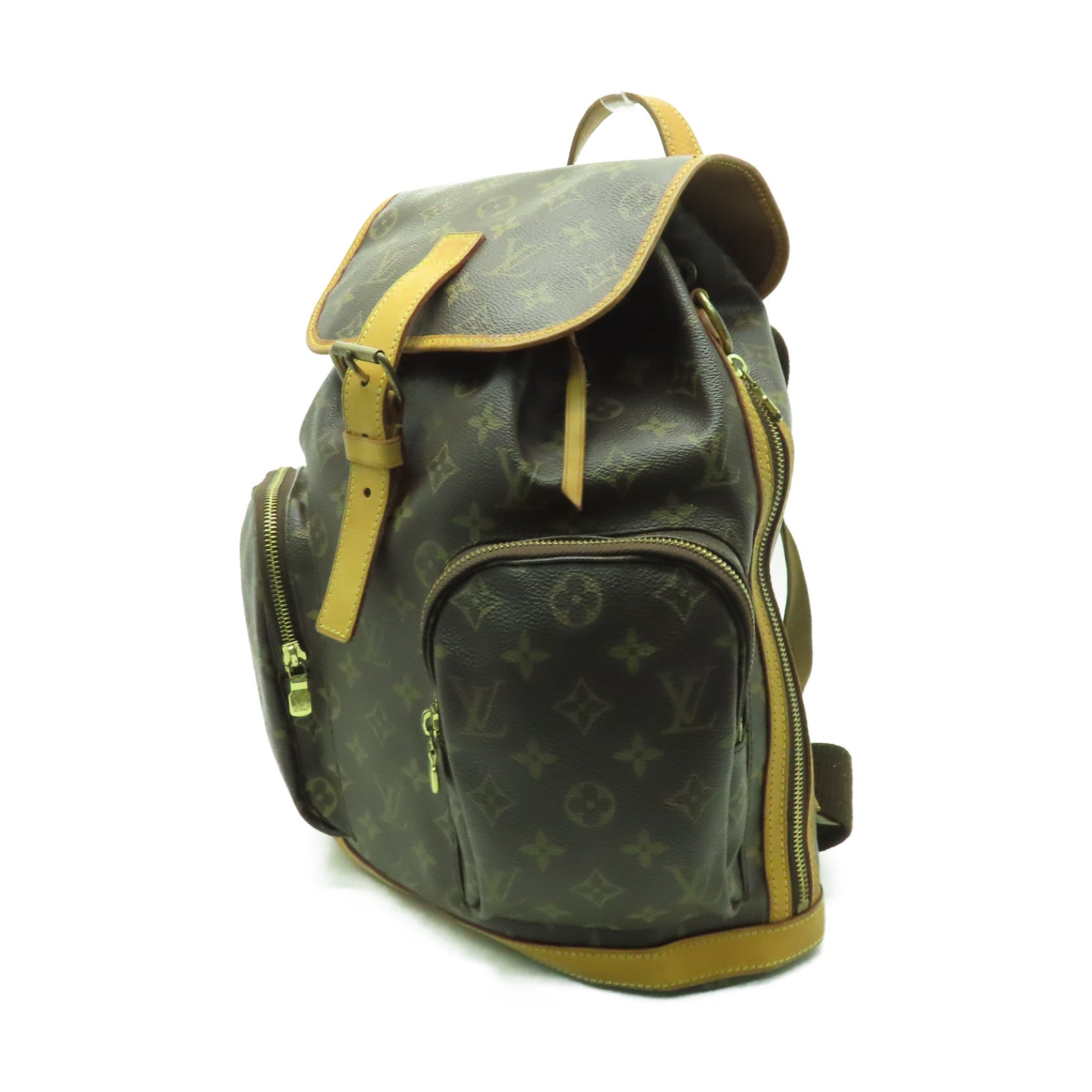 LOUIS VUITTON Monogram Bosphore金扣背包棕色
