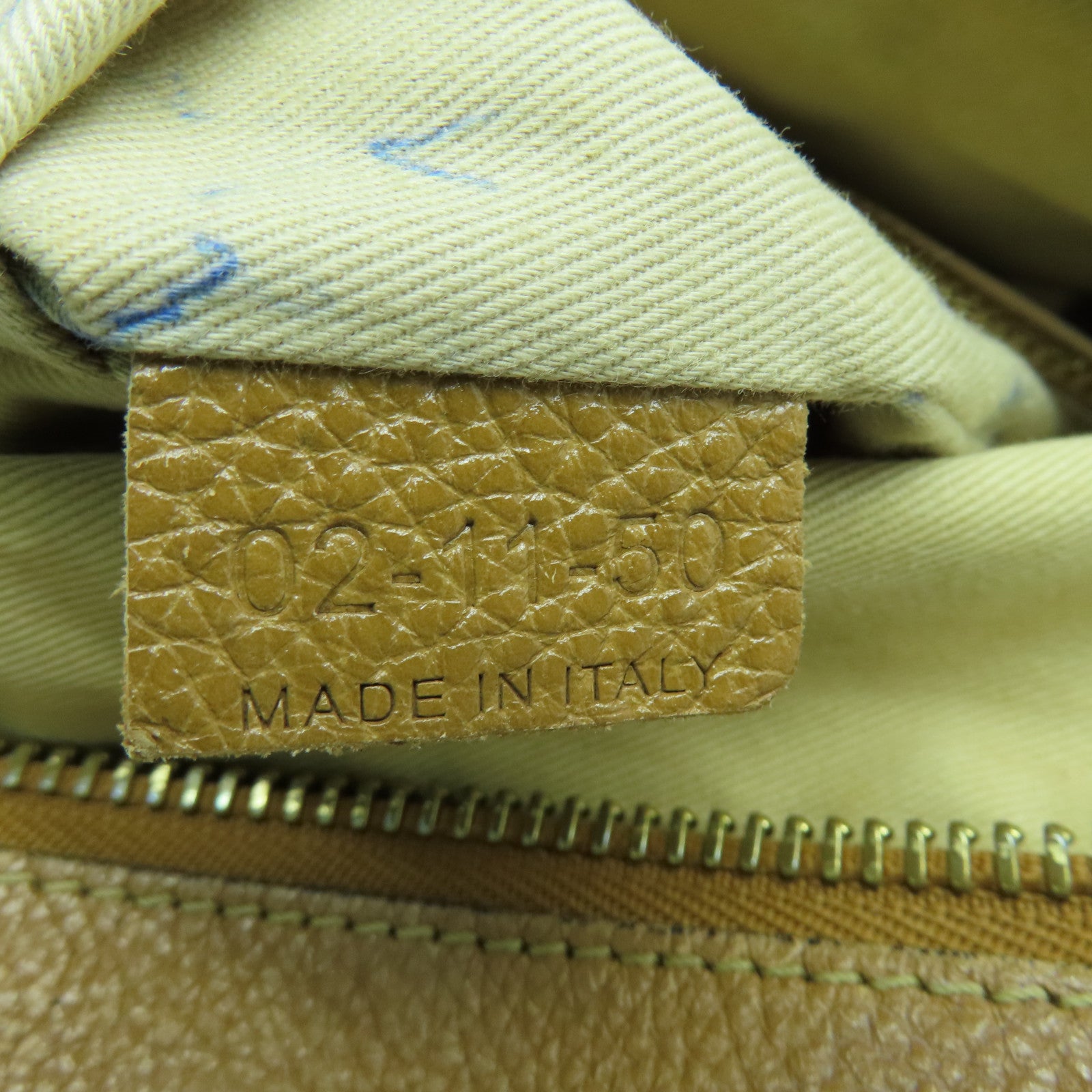 Chloe 牛皮皮革Handbag金扣手挽袋啡色