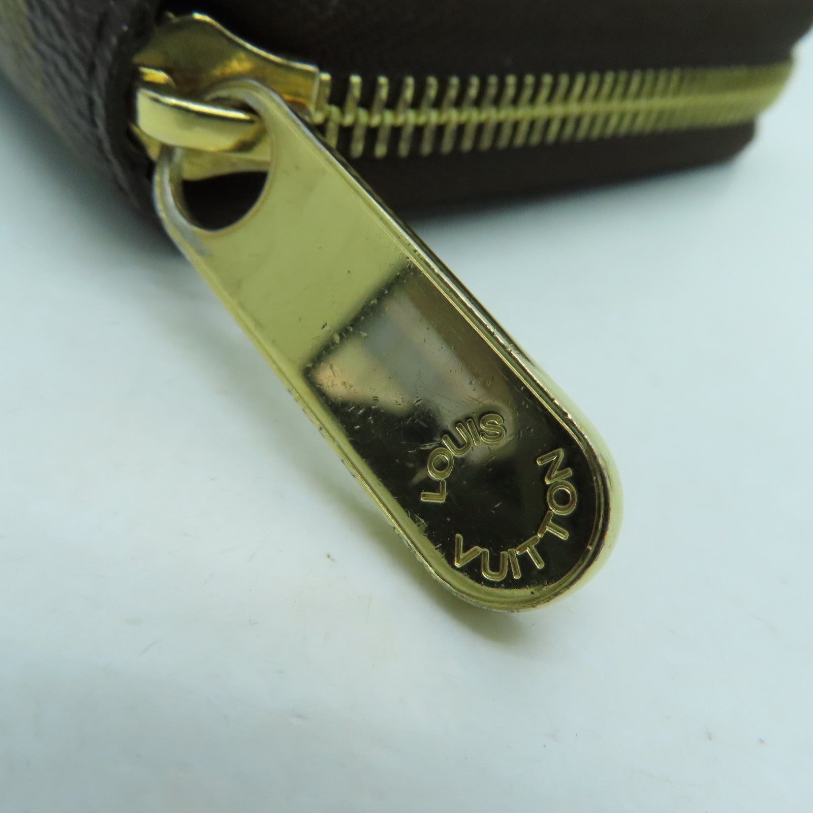 LOUIS VUITTON Monogram Zippy Wallet金扣長錢包啡色