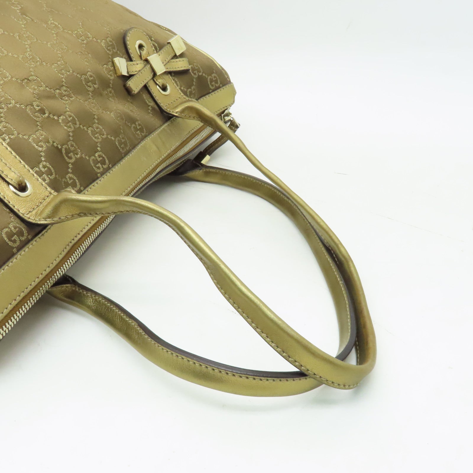 GUCCI 帆布Shoulder Bag金扣肩背袋啡色/金色
