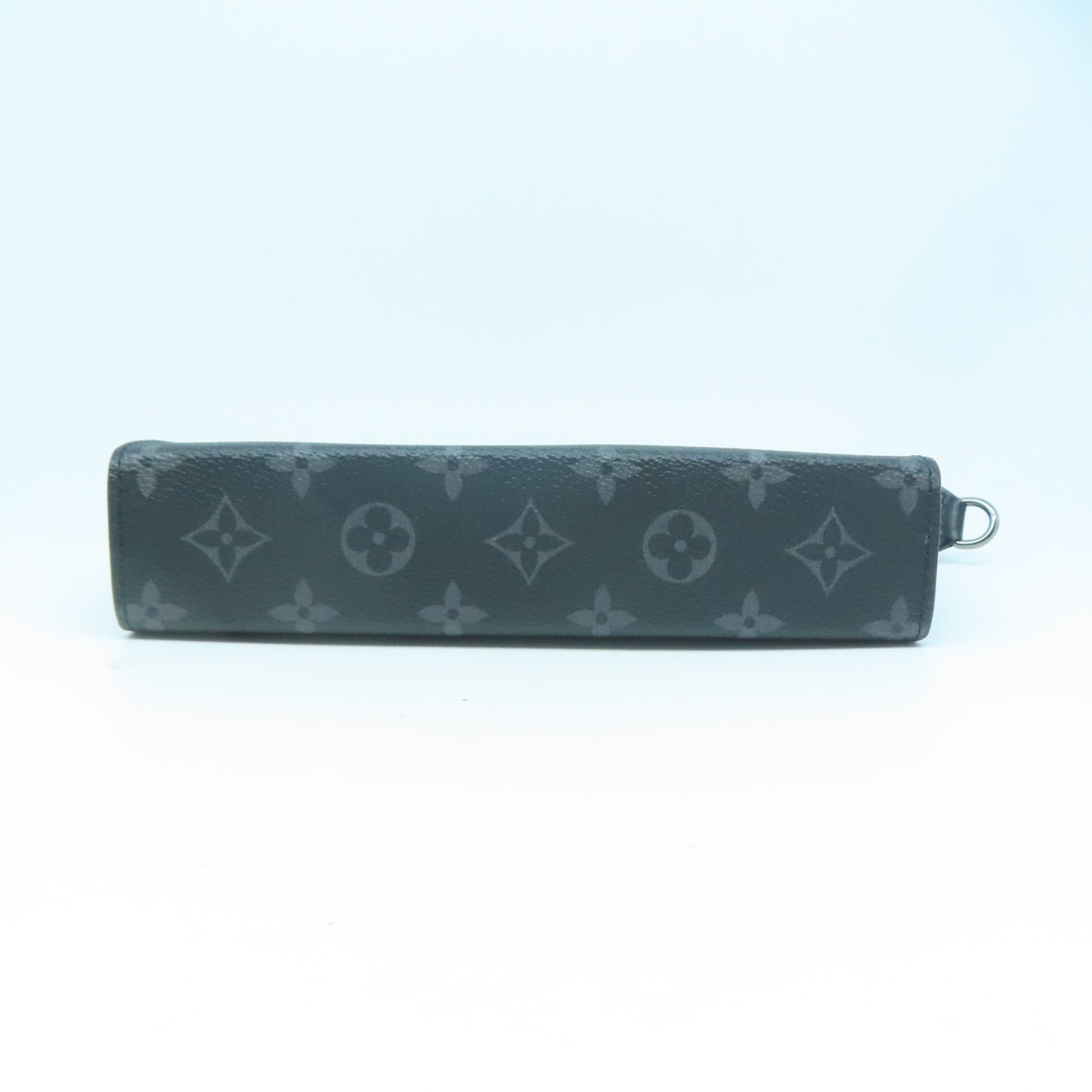 LOUIS VUITTON Monogram Eclipse Gaston銀扣肩背袋灰色