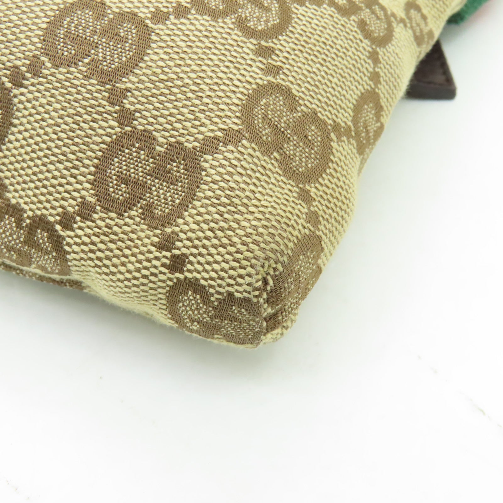 GUCCI 帆布Waist Bag銀扣腰包棕色
