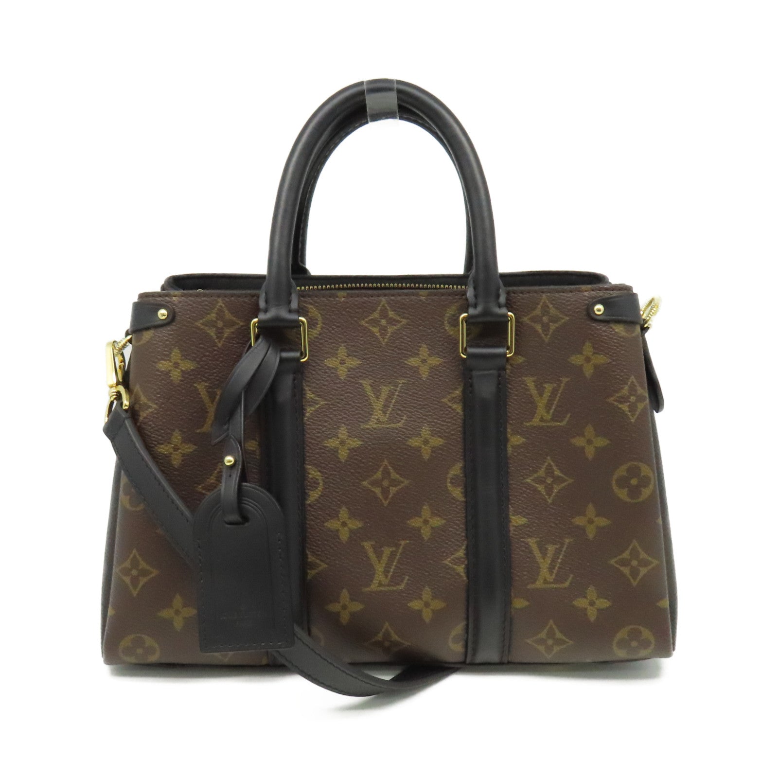 LOUIS VUITTON Monogram Soufflot MM 2Way Shoulder Bag手挽肩背兩用袋啡色