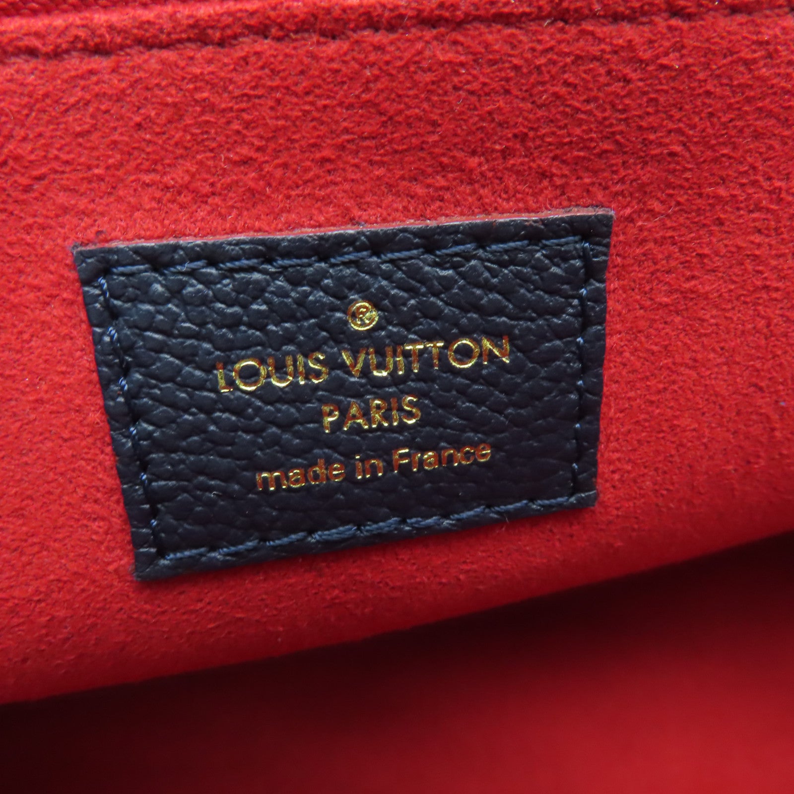 LOUIS VUITTON Monogram Empreinte Vavin金扣鏈帶肩背袋深藍色