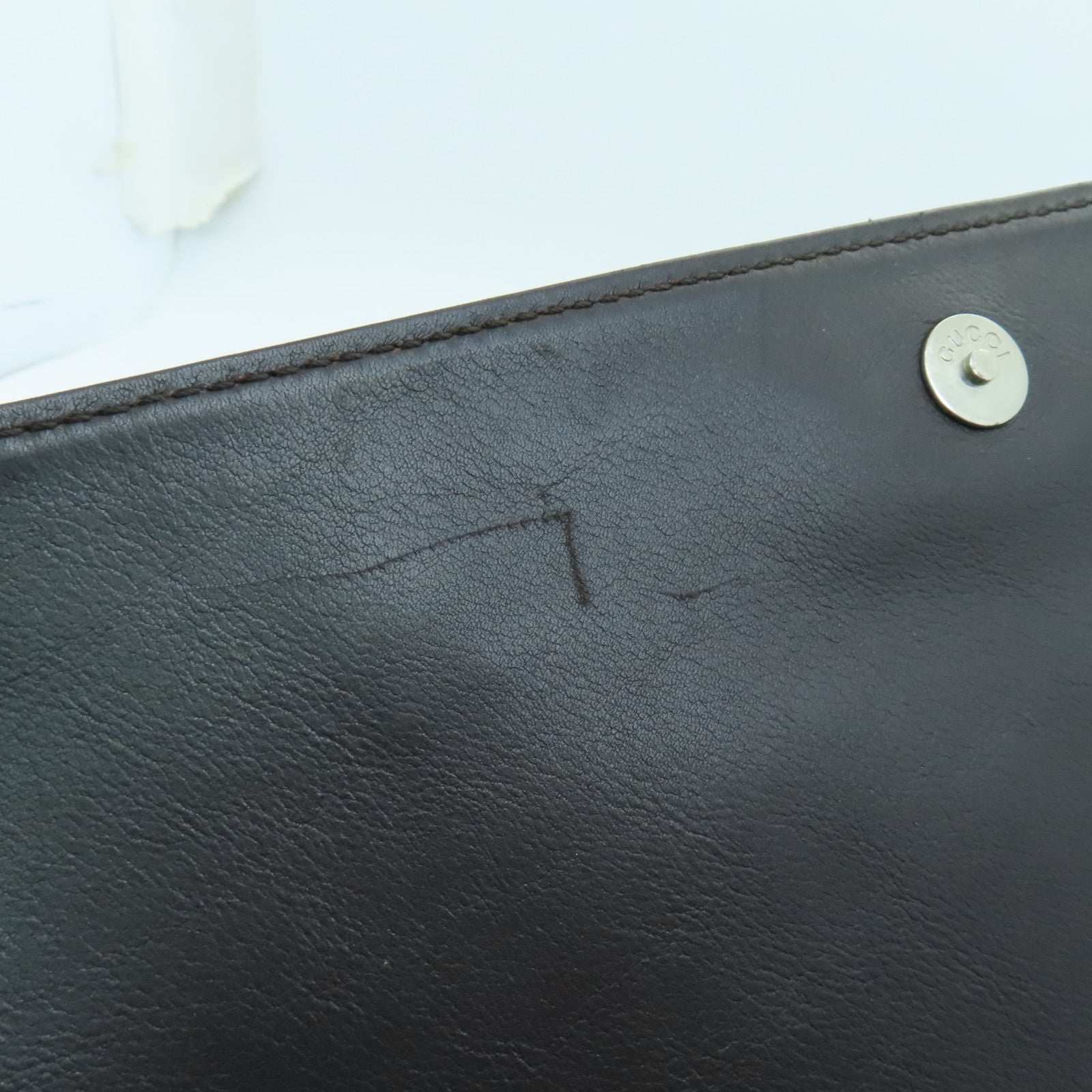GUCCI cowhide leather Shoulder Bag black