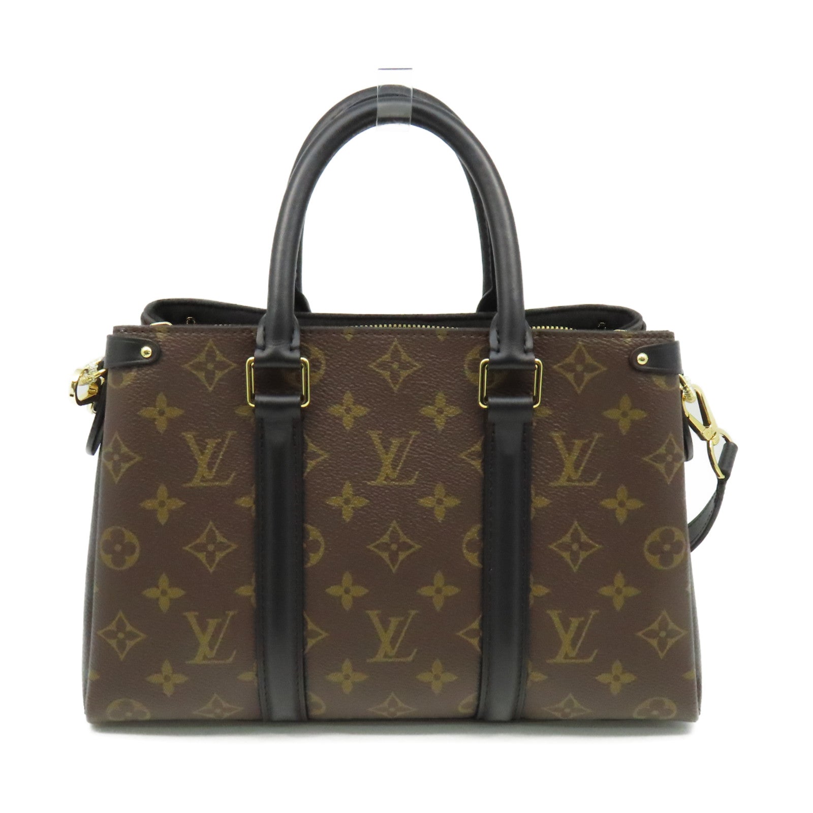 LOUIS VUITTON Monogram Soufflot MM 2Way Shoulder Bag手挽肩背兩用袋啡色
