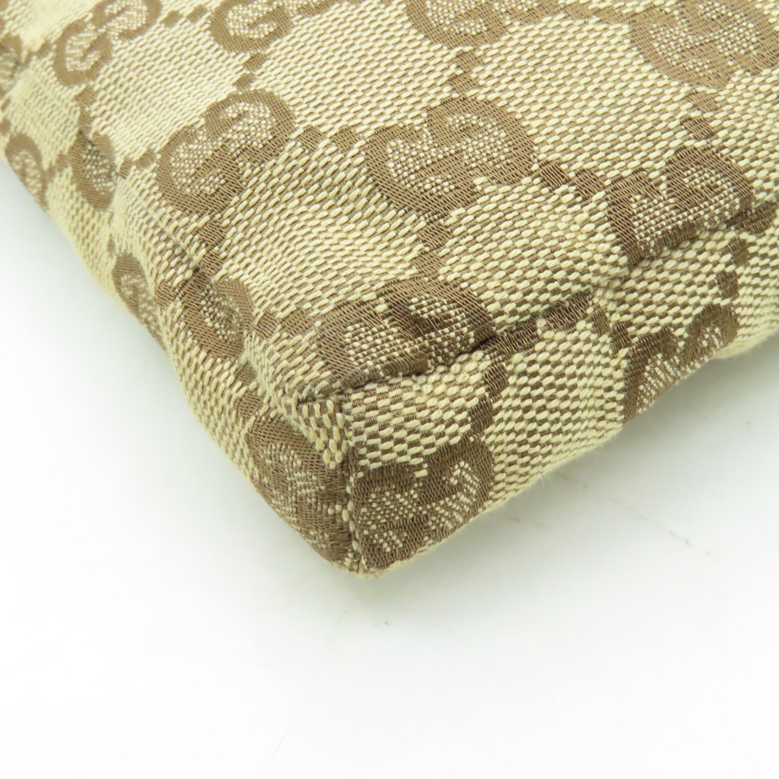 GUCCI 帆布Waist Bag銀扣腰包棕色