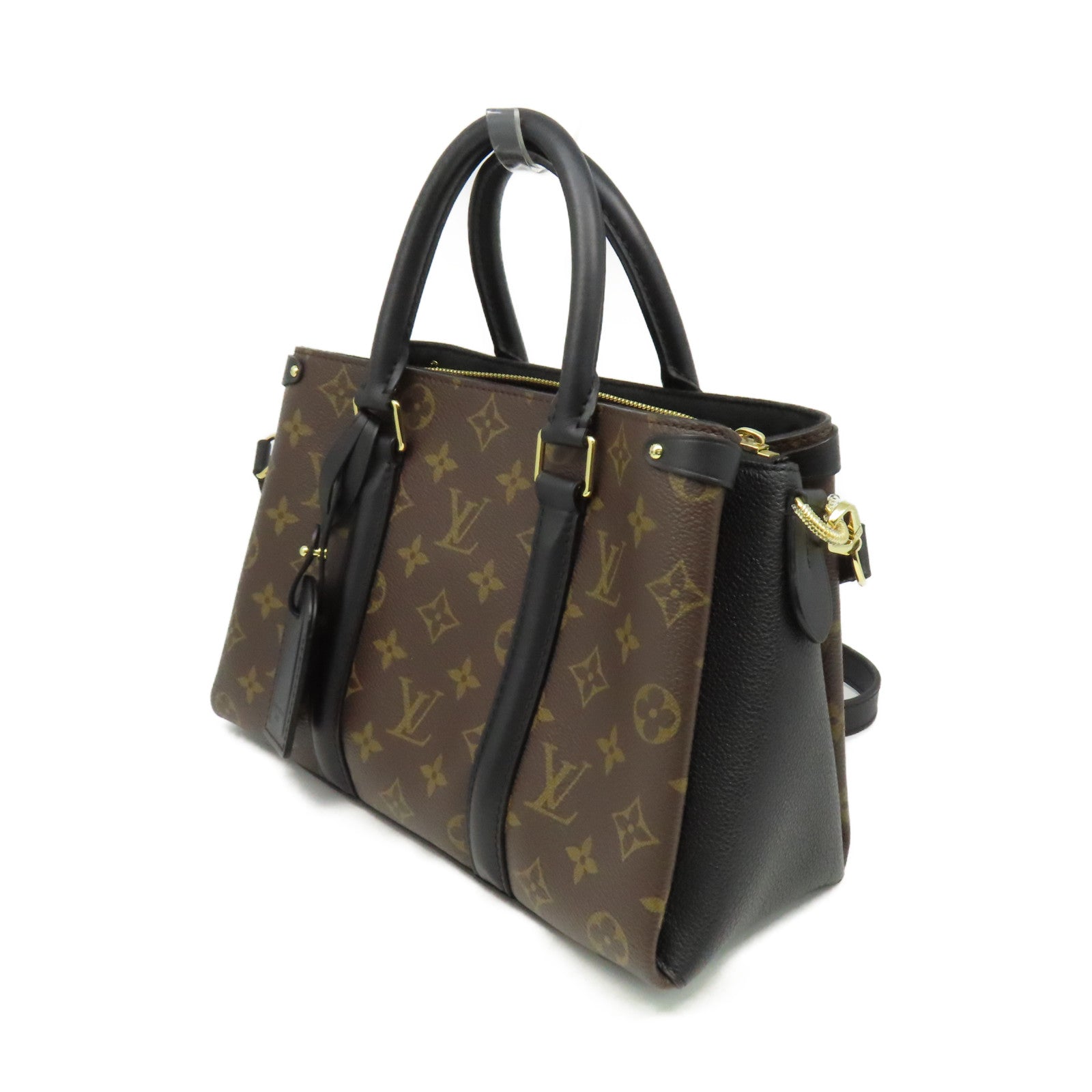 LOUIS VUITTON Monogram Soufflot MM 2Way Shoulder Bag手挽肩背兩用袋啡色