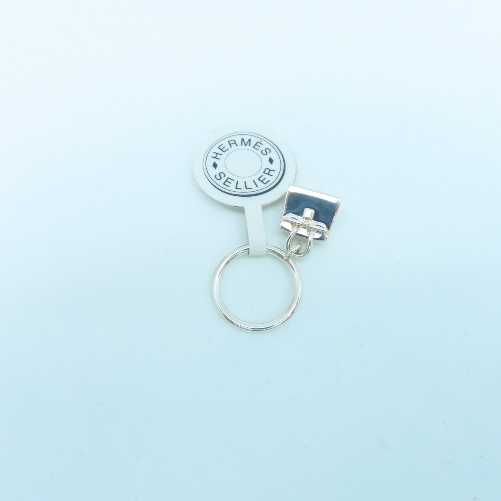 HERMES 925 Sterling Silver Amulettes Kelly Ring US#6 Silver