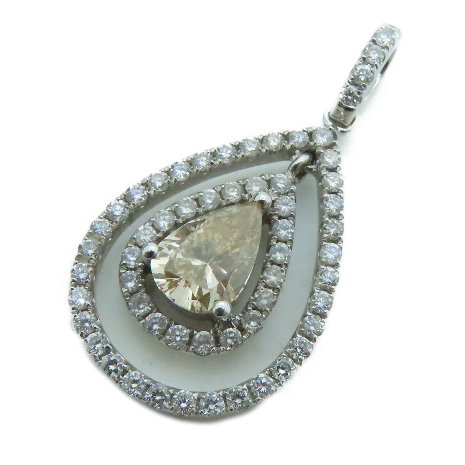 JEWELRY 18K白金Diamond Pendant钻石吊坠2.9g
