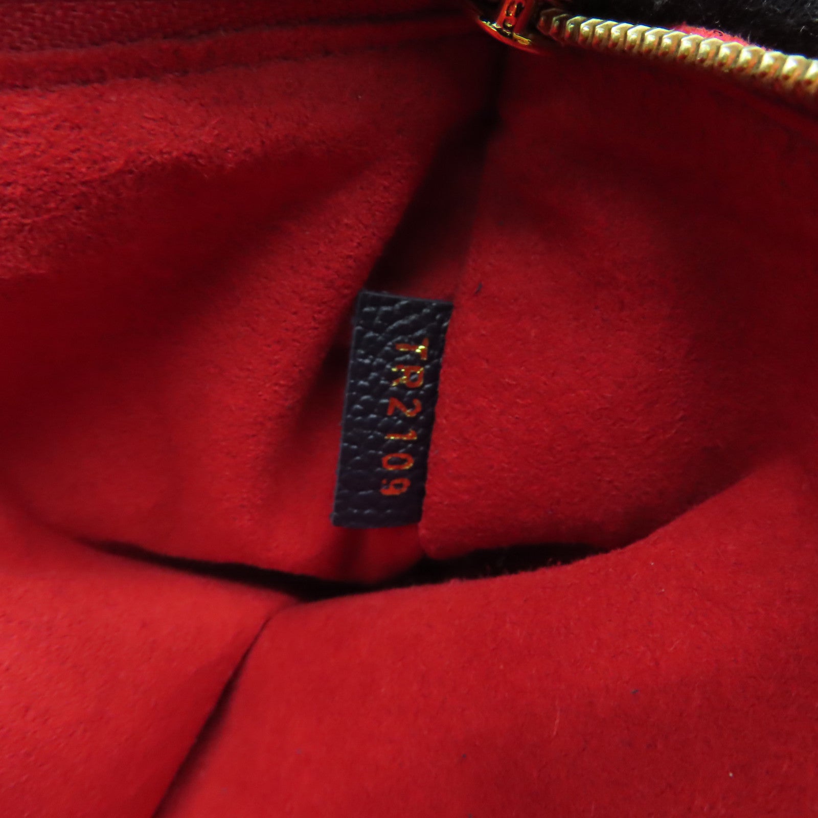 LOUIS VUITTON Monogram Empreinte Vavin金扣鏈帶肩背袋深藍色