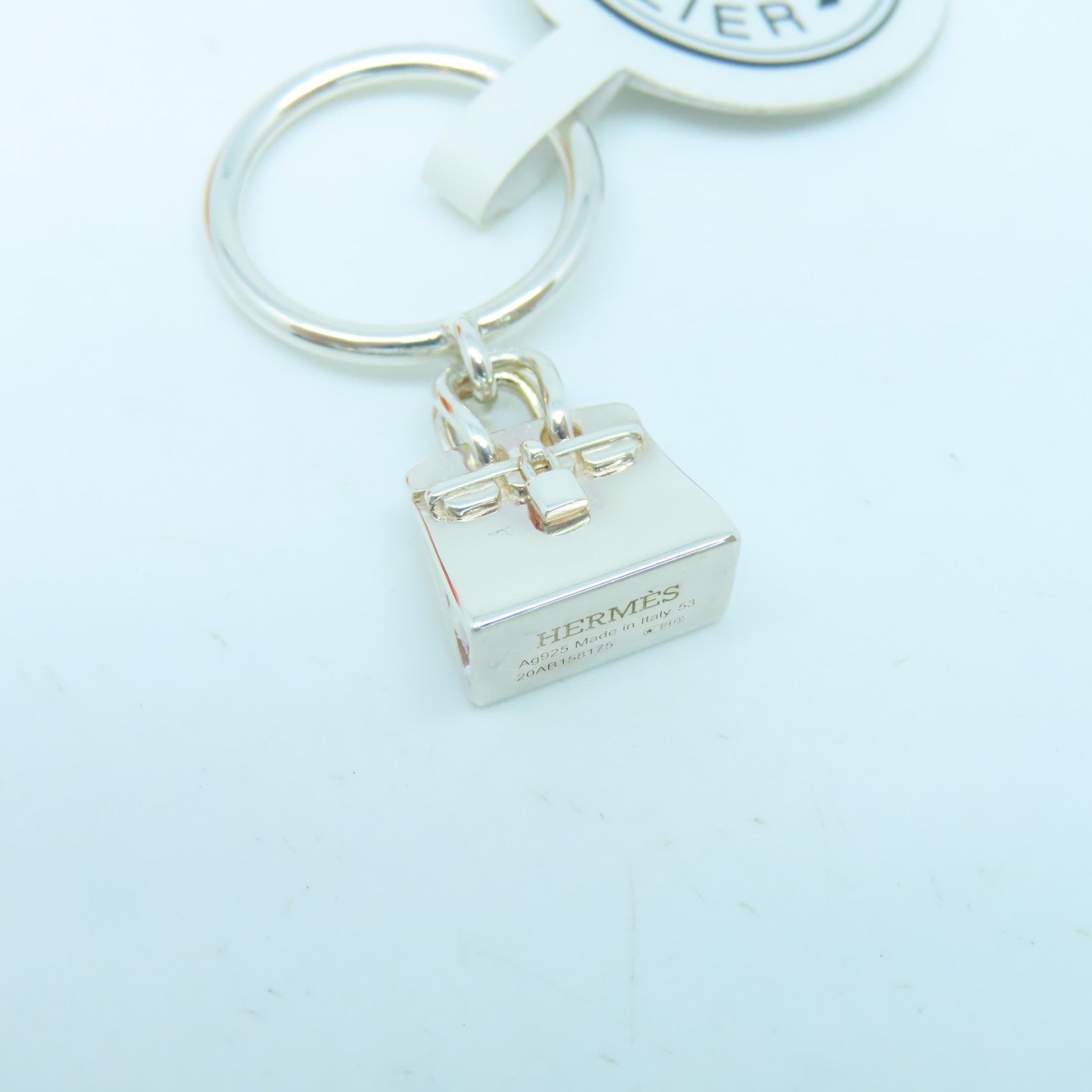 HERMES 925 Sterling Silver Amulettes Kelly Ring US#6 Silver