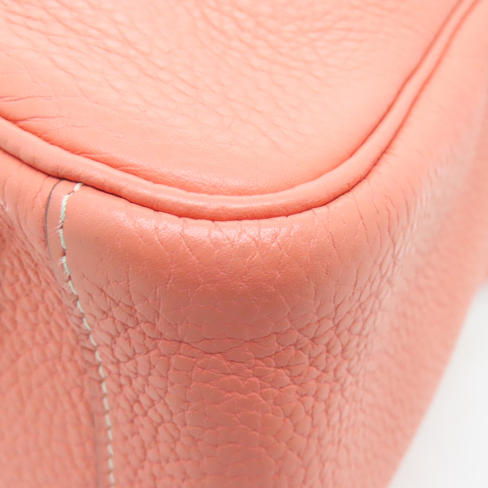 HERMES Clemence Leather Lindy 30 Silver Buckle Shoulder Bag Pink