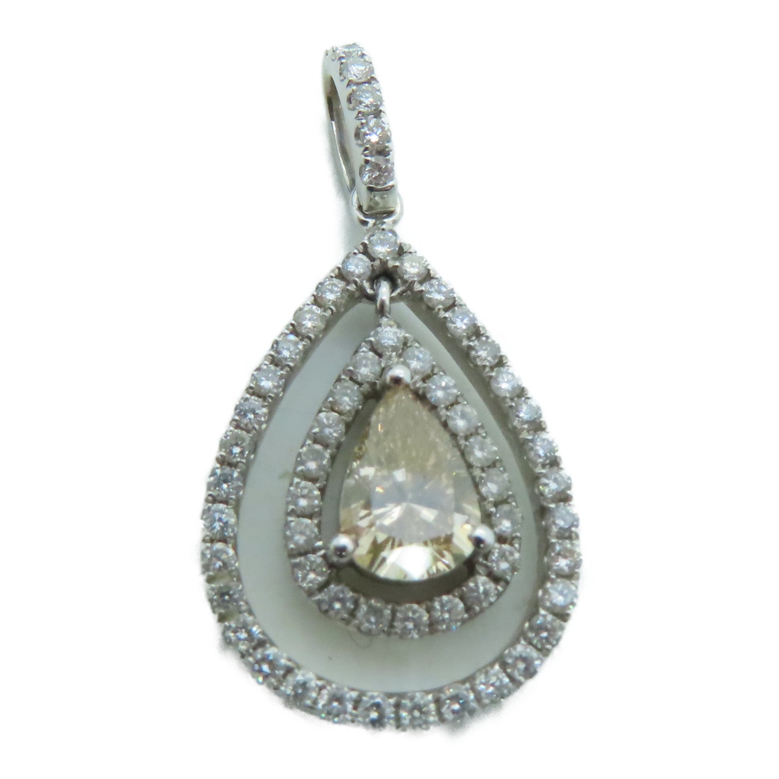 JEWELRY 18K白金Diamond Pendant钻石吊坠2.9g