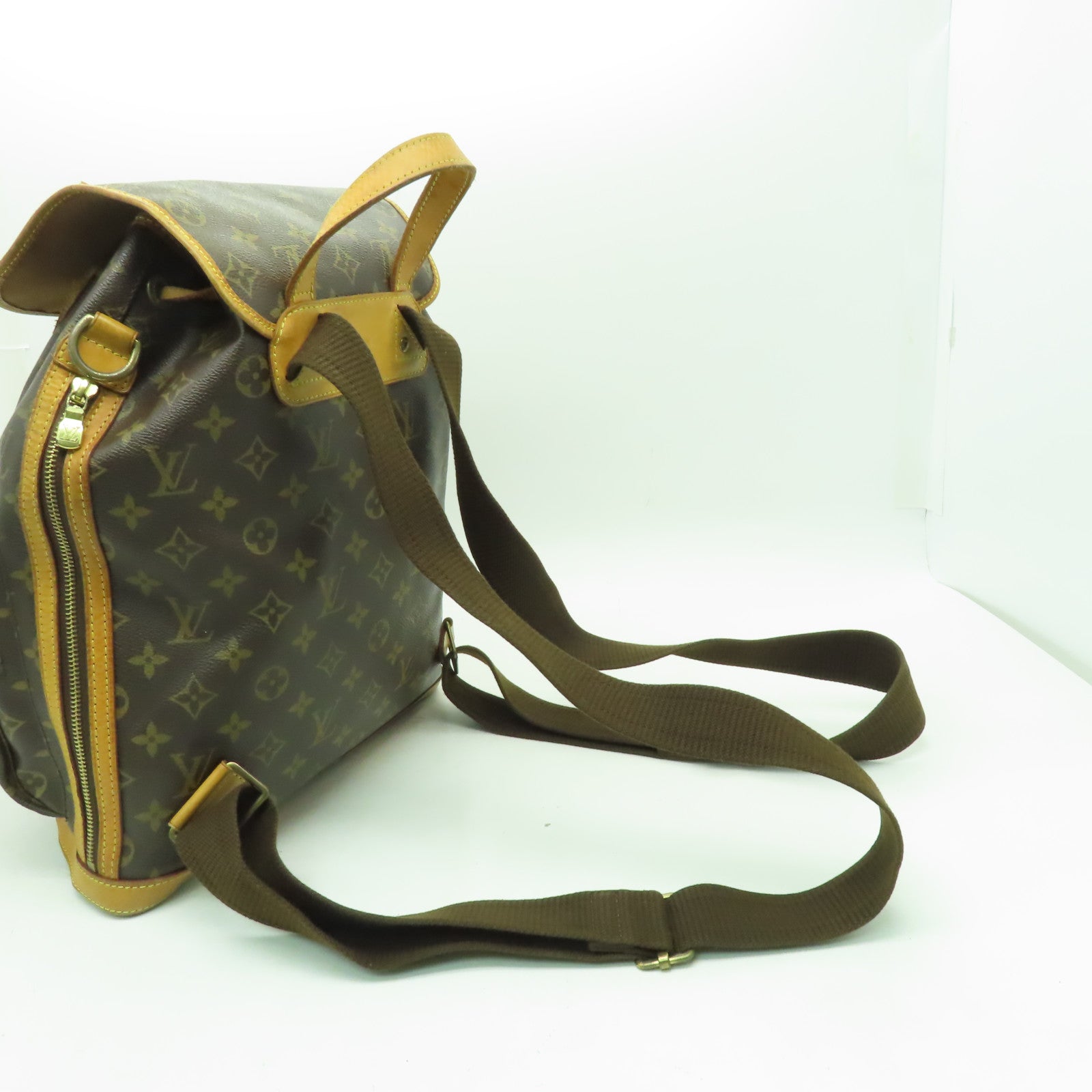LOUIS VUITTON Monogram Bosphore金扣背包棕色