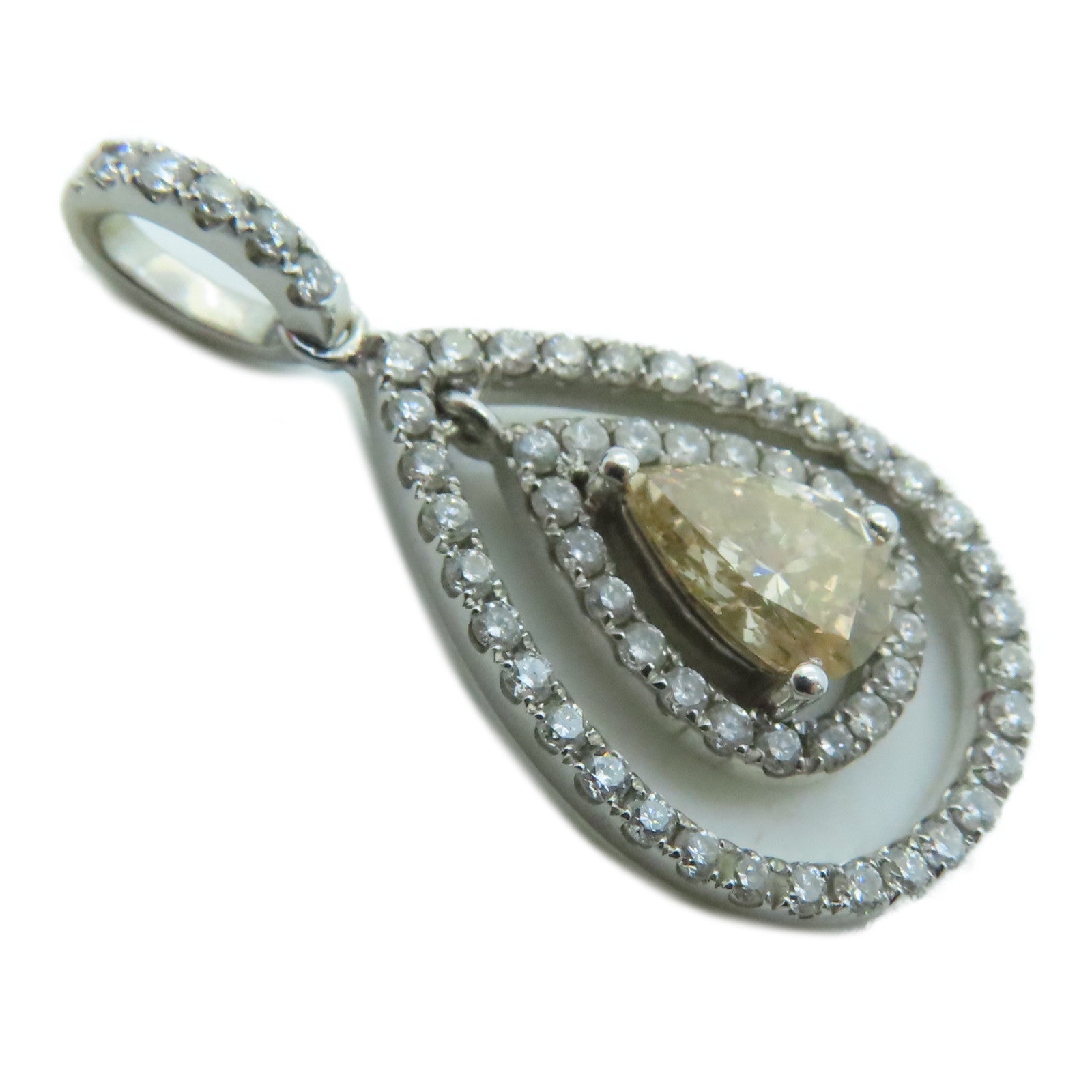 JEWELRY 18K白金Diamond Pendant钻石吊坠2.9g
