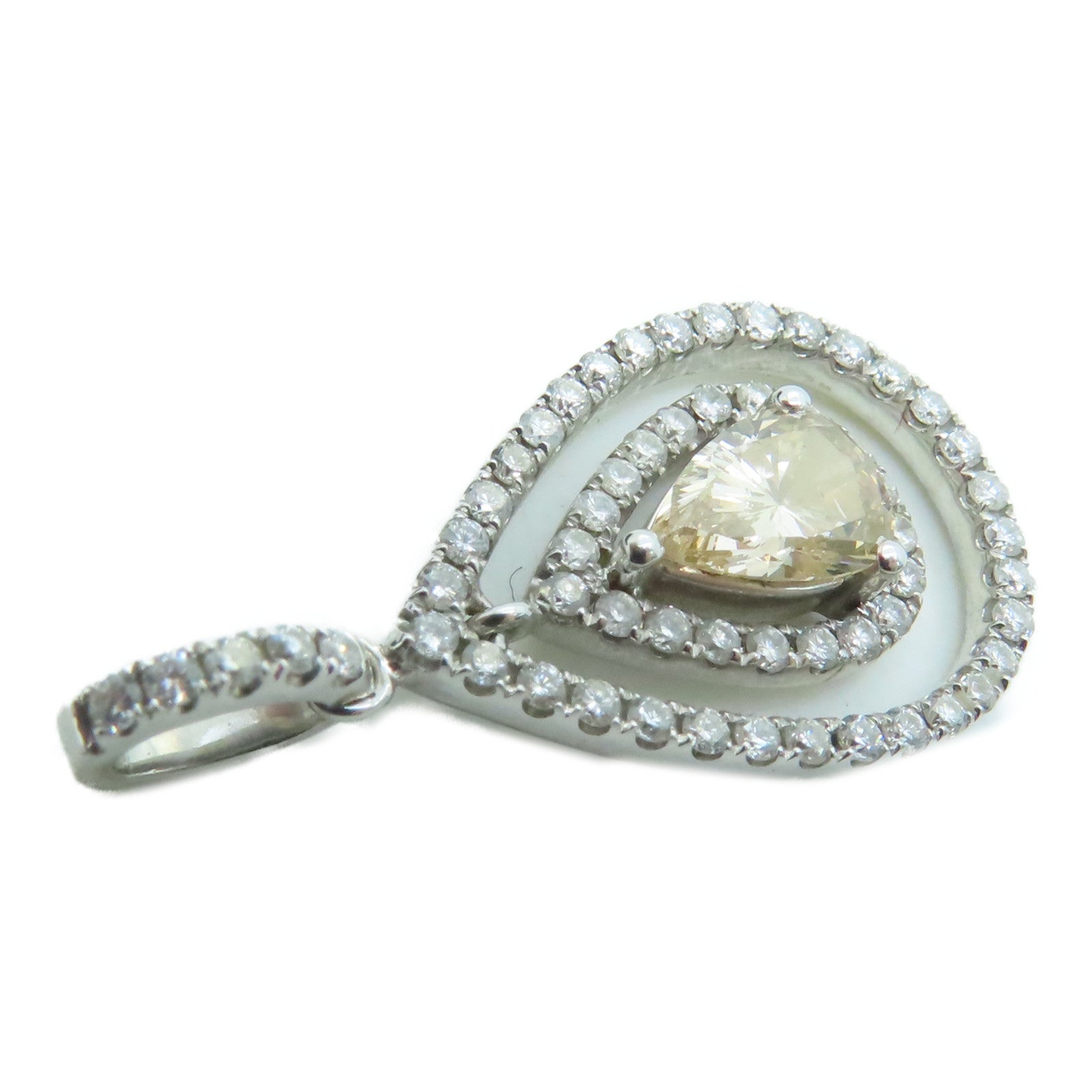 JEWELRY 18K白金Diamond Pendant钻石吊坠2.9g