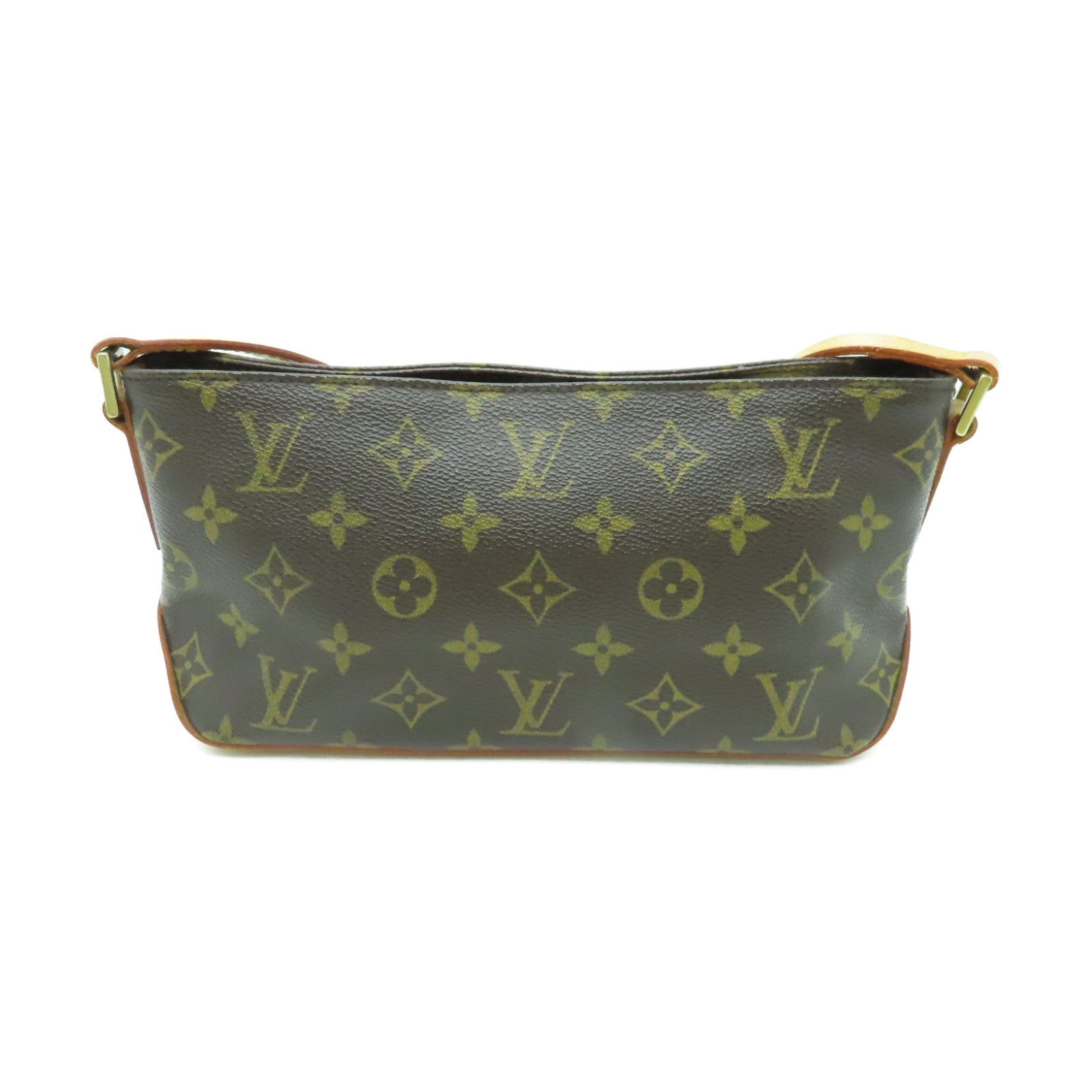 LOUIS VUITTON Monogram Trotteur金扣肩背袋棕色