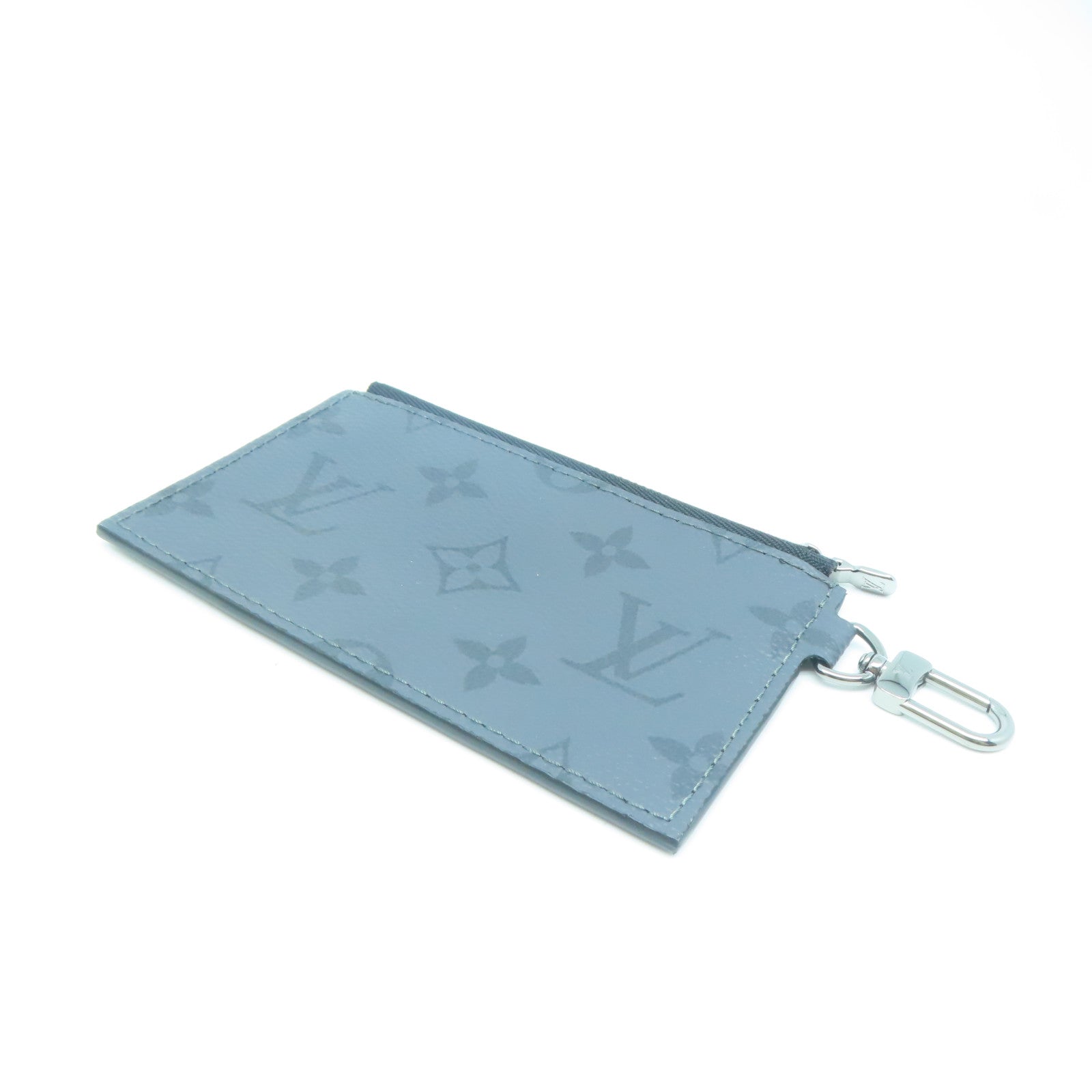 LOUIS VUITTON Monogram Eclipse Gaston銀扣肩背袋灰色