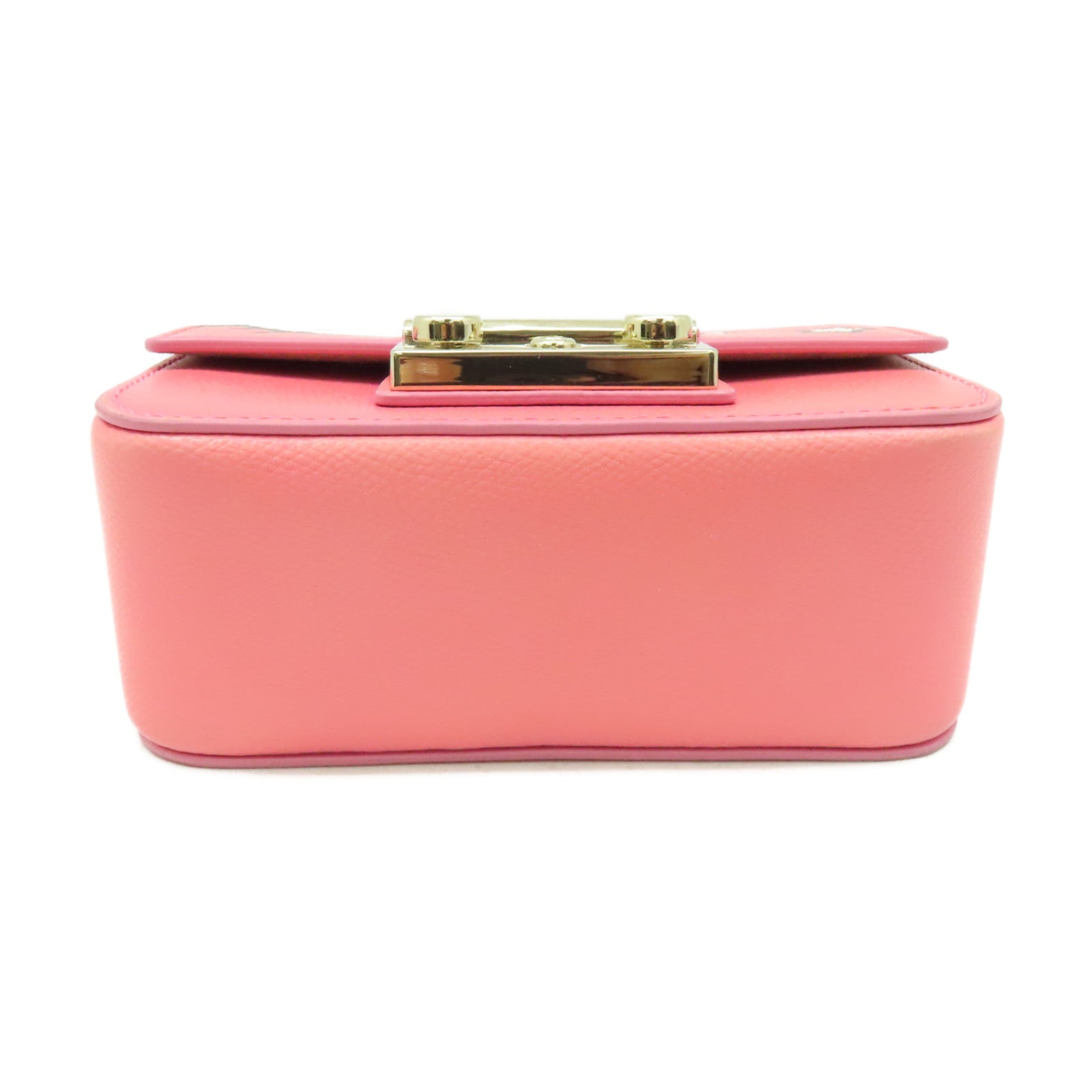 Furla 牛皮皮革Hello Kitty Goes Hiking Shoulder Bag金扣鏈帶肩背袋粉紅色
