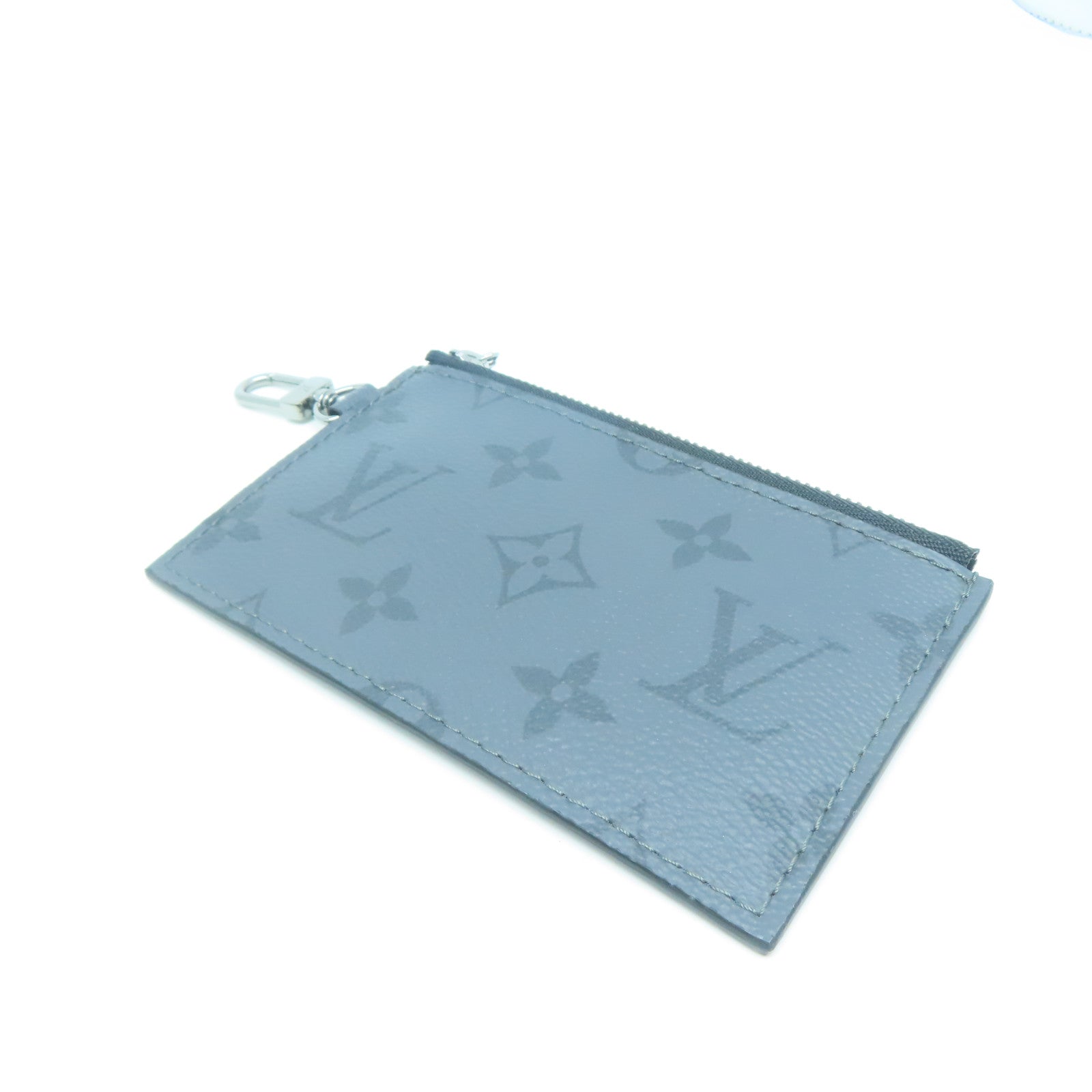 LOUIS VUITTON Monogram Eclipse Gaston銀扣肩背袋灰色